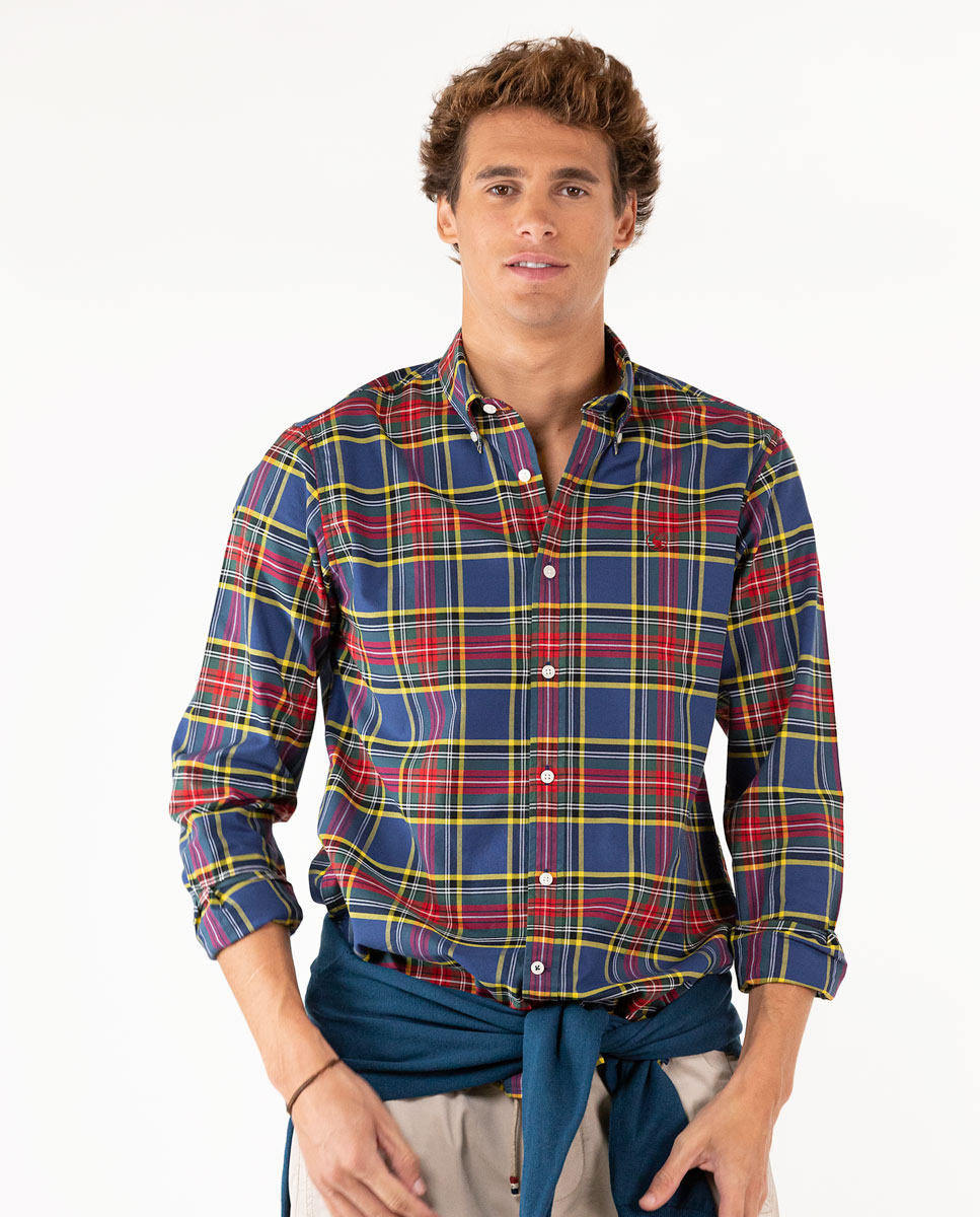 Blue and Yellow Tartan Shirt