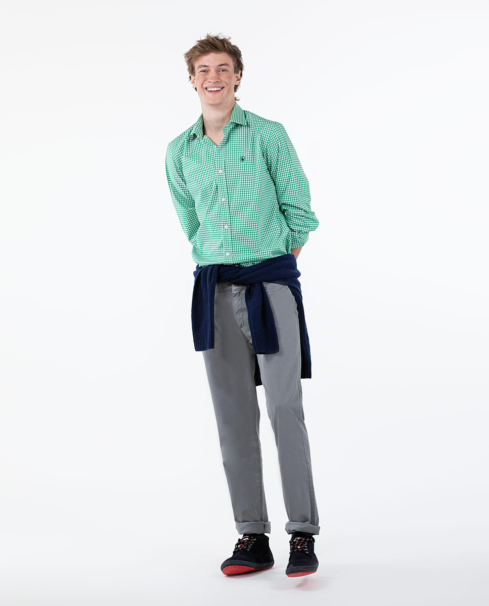 Green Gingham Shirt