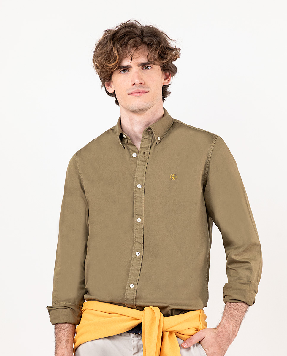 Camisa Twill Garment Dyed Kakhi