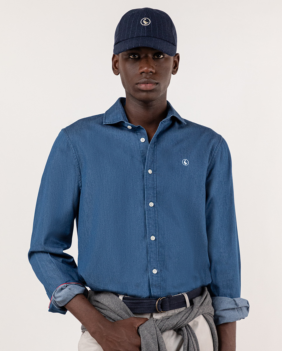 Camisa Garment Dyed Denim Índigo