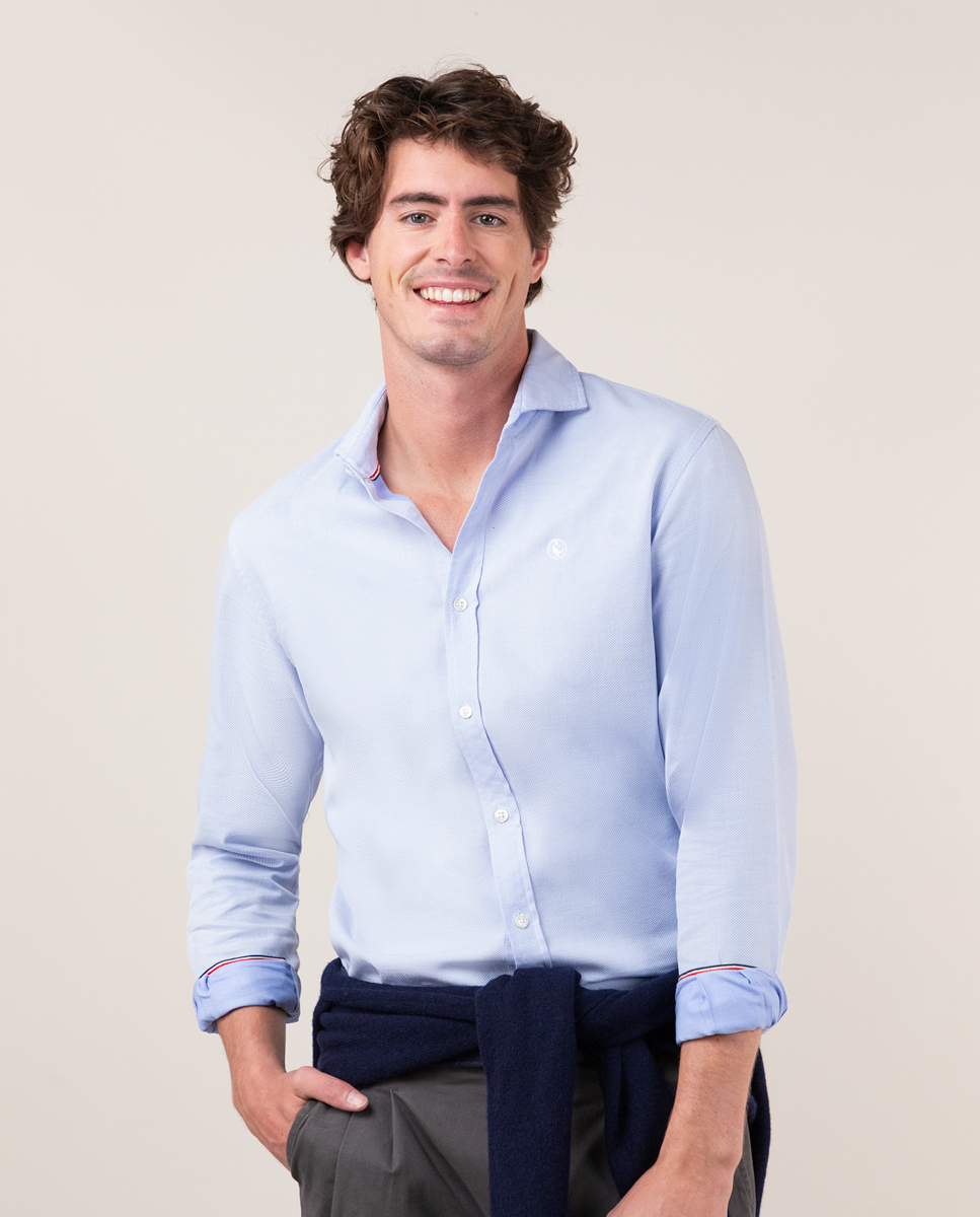 Camisas Giro Ingles Celeste