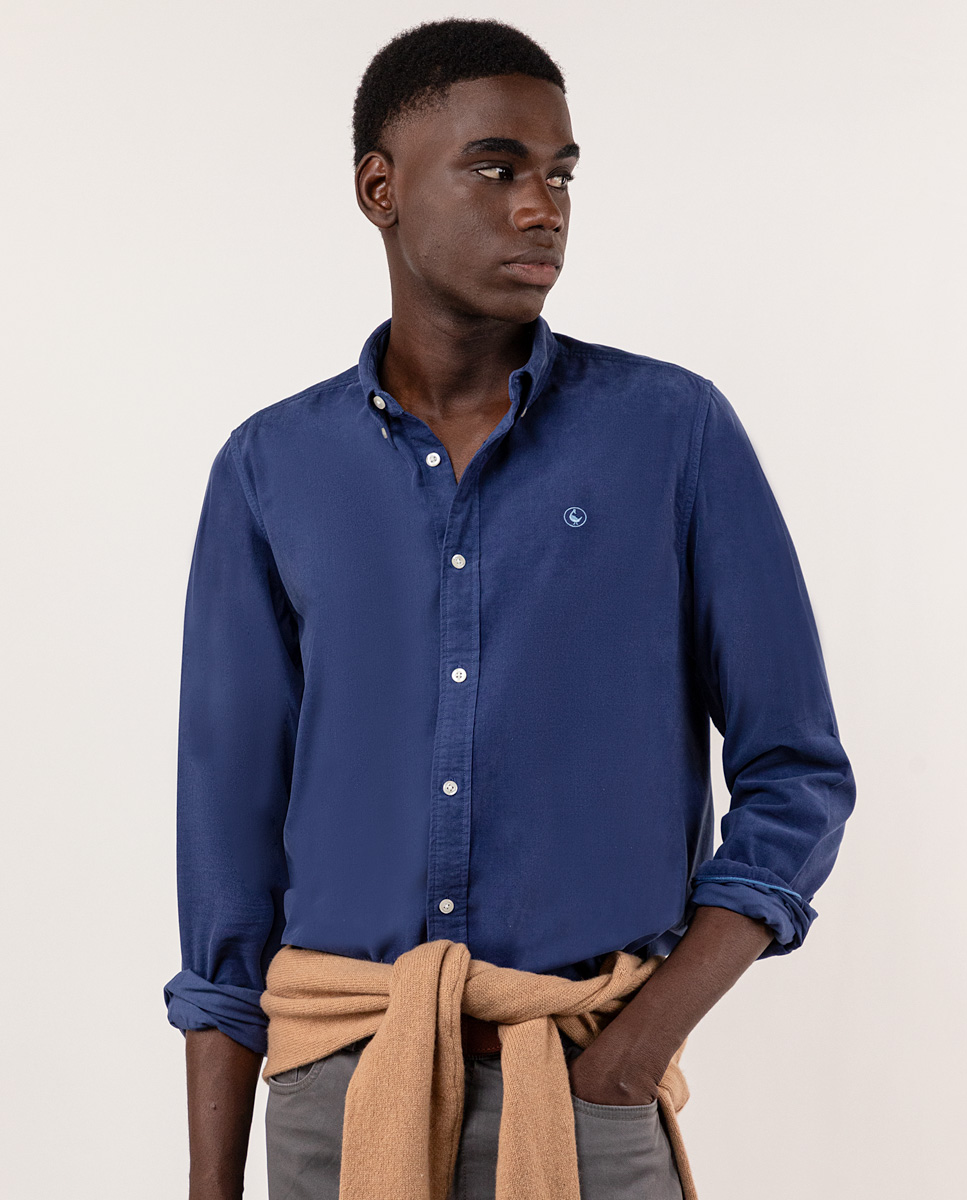 Camisa Micropana Garment Dye Marino