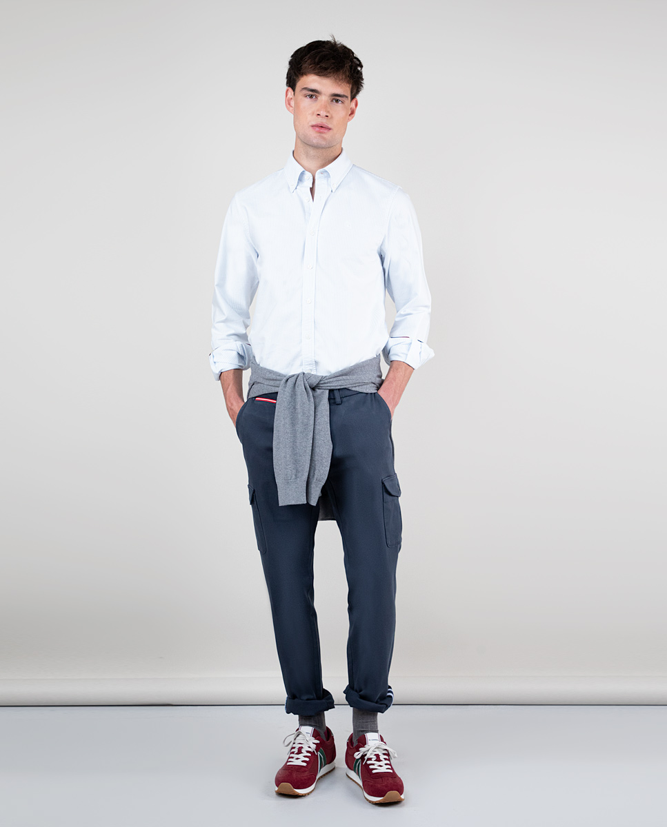 Camisa Oxford Yale Celeste