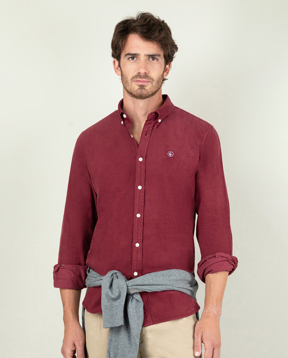 Burgundy Corduroy Shirt