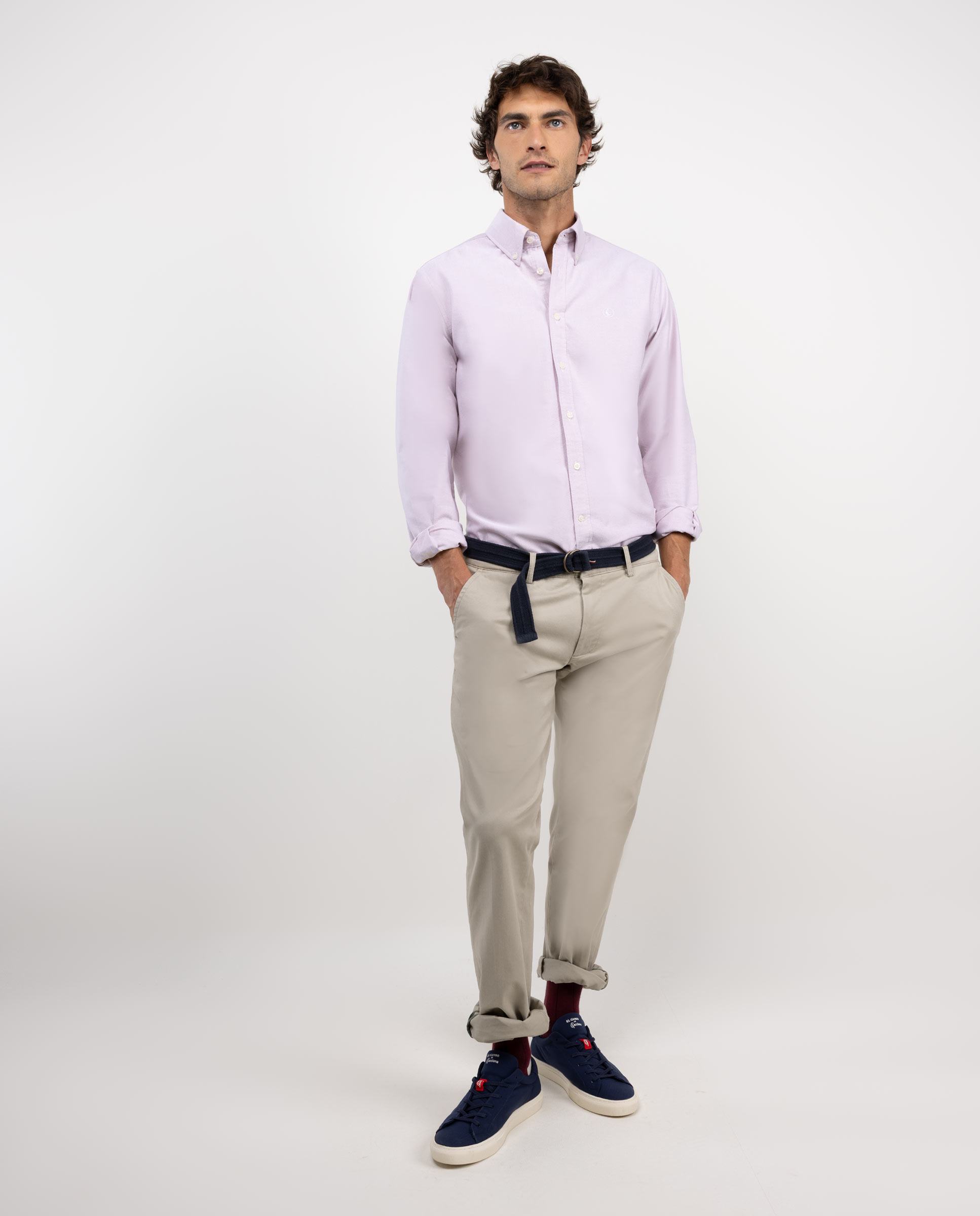 Pink Solid-Coloured Oxford Shirt