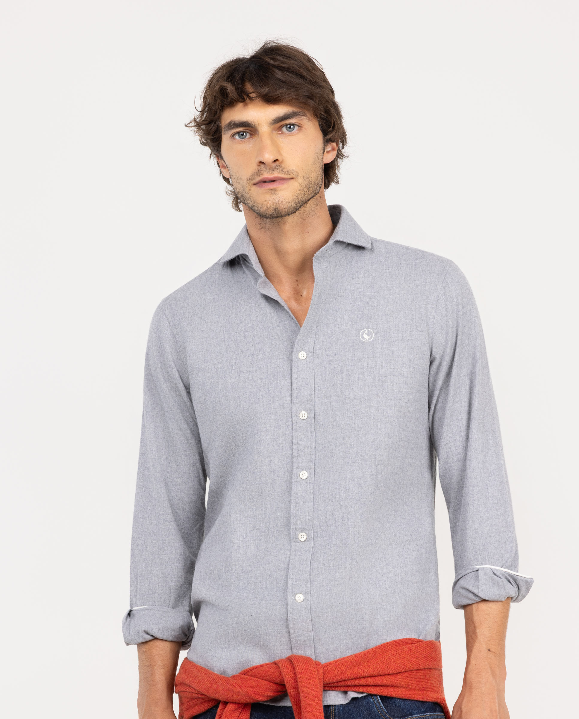Melange Grey Viyela Shirt