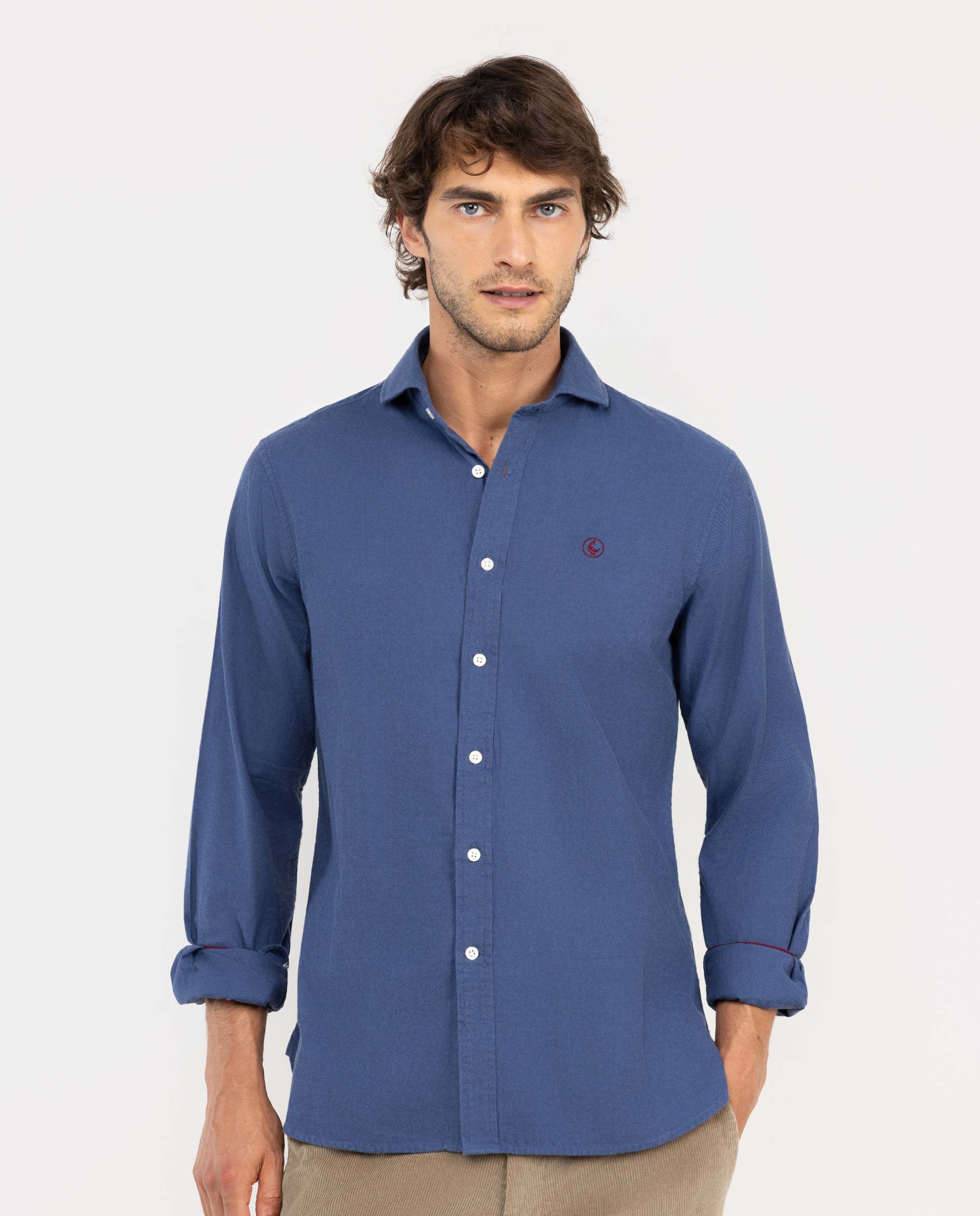 Navy Viyela Shirt