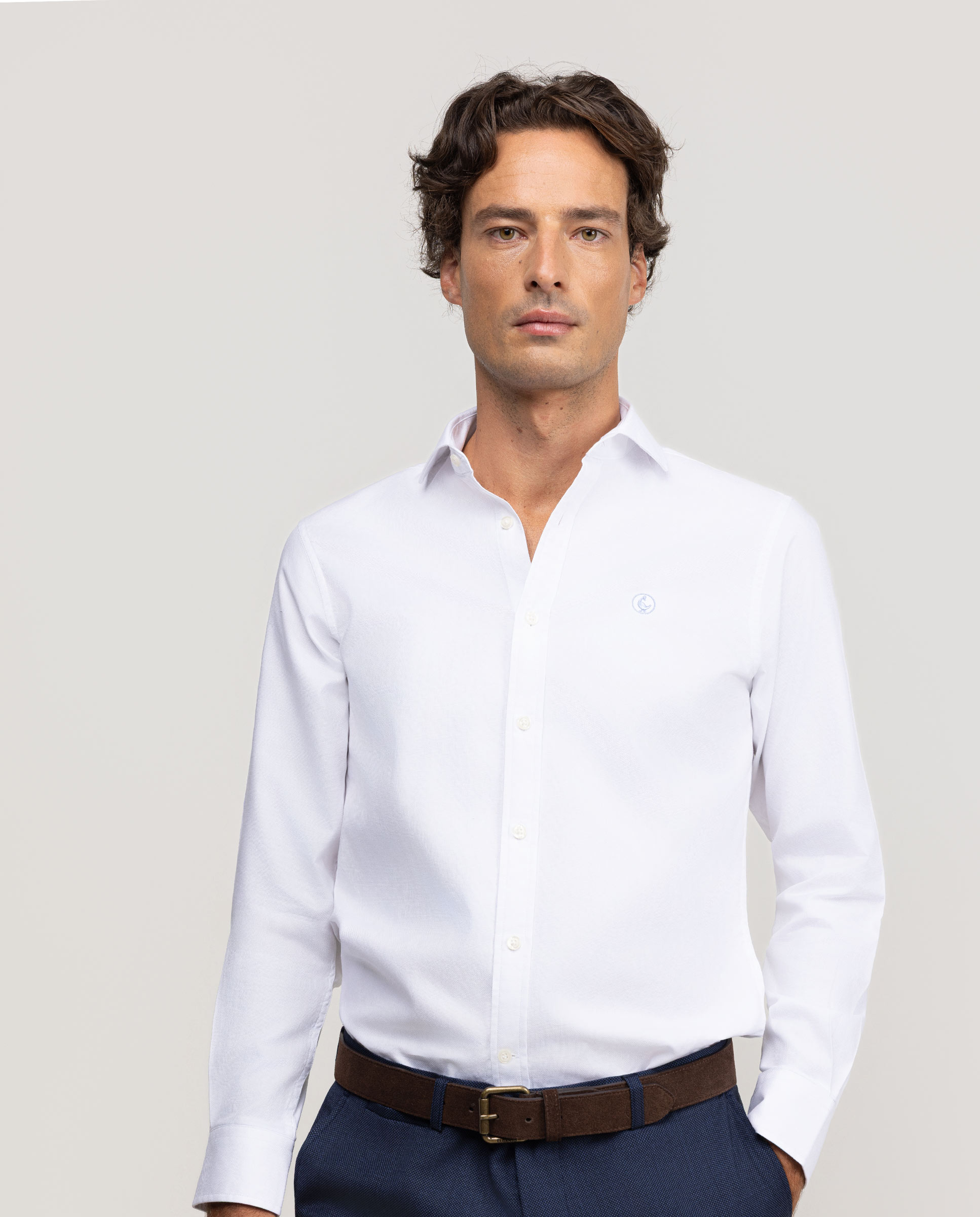 Camisa Royal Oxford Vestir Blanca