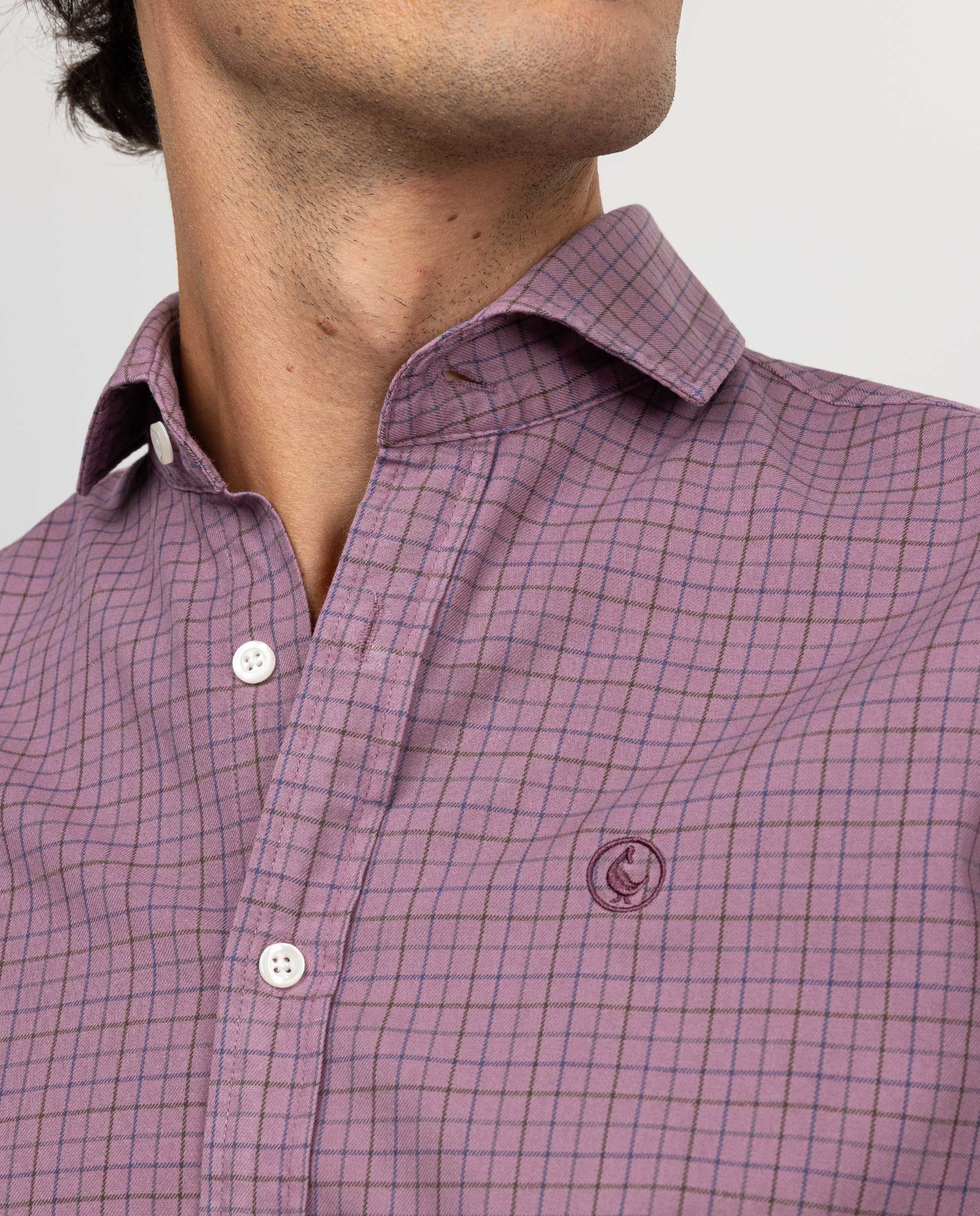 Camisa Tattershall Marino Perfil Rojo