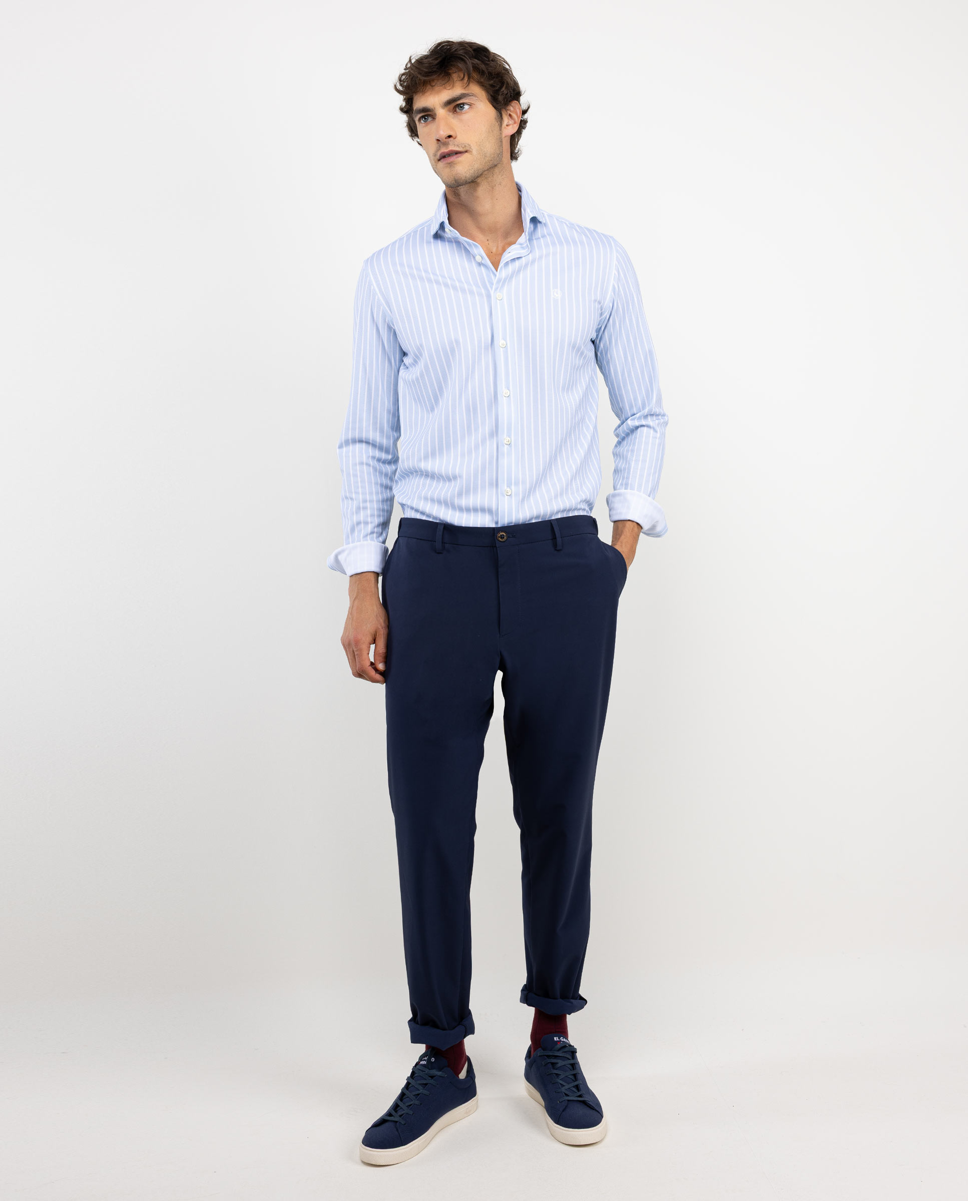 Blue Butcher Stripe Sepiia Shirt