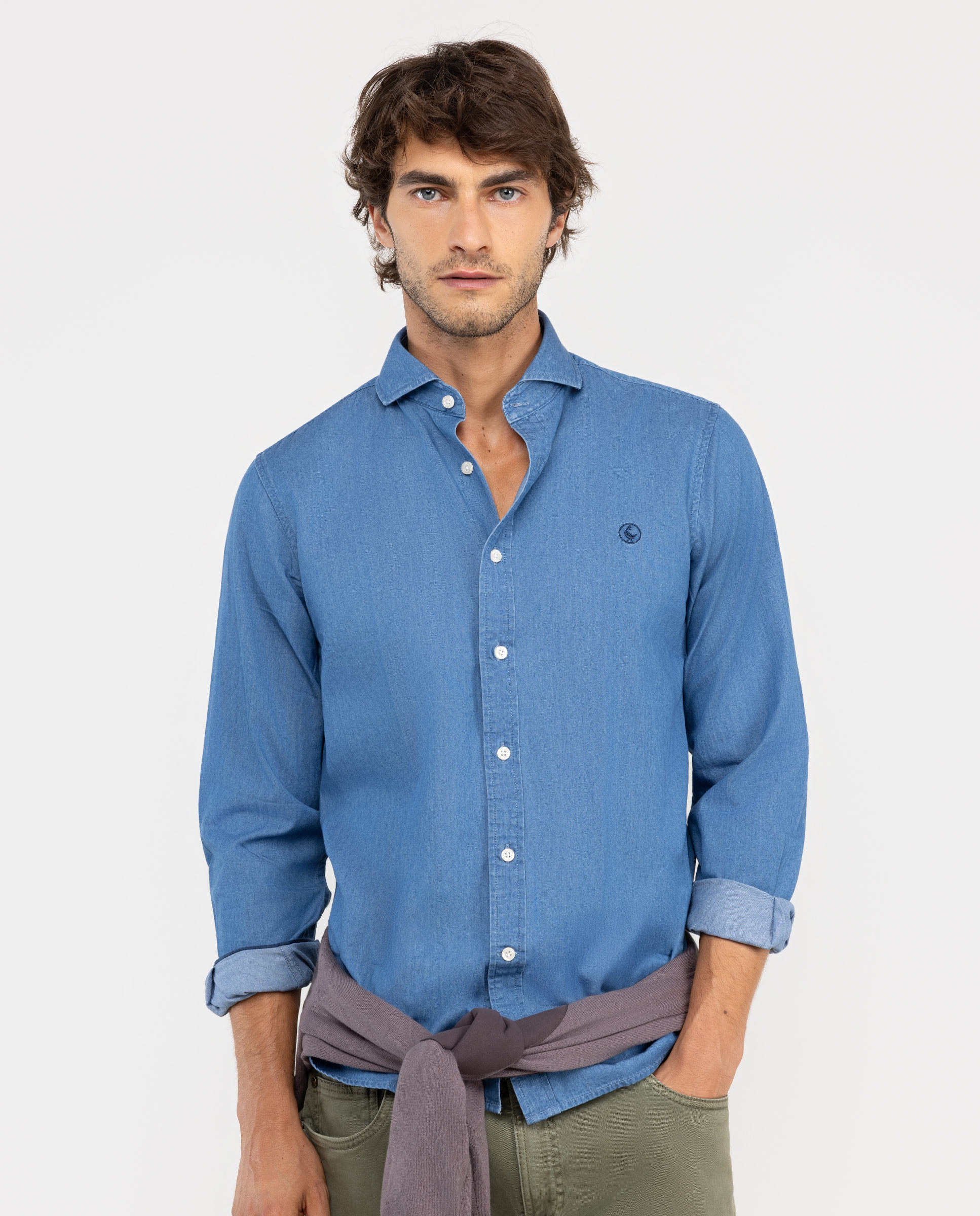 Cotton Double Dyed Denim Shirt