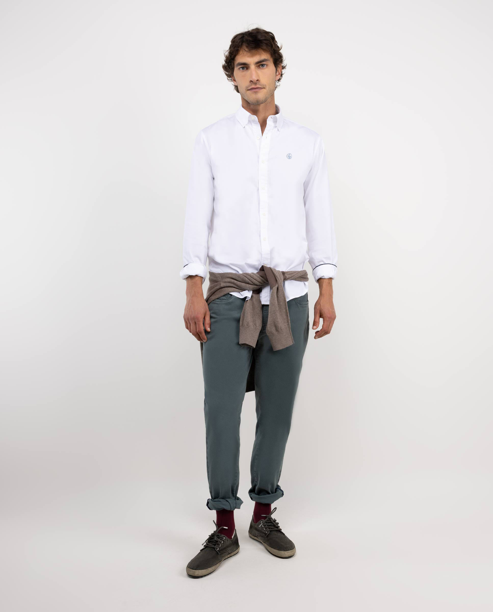 Camisa Algodón Lino Blanca