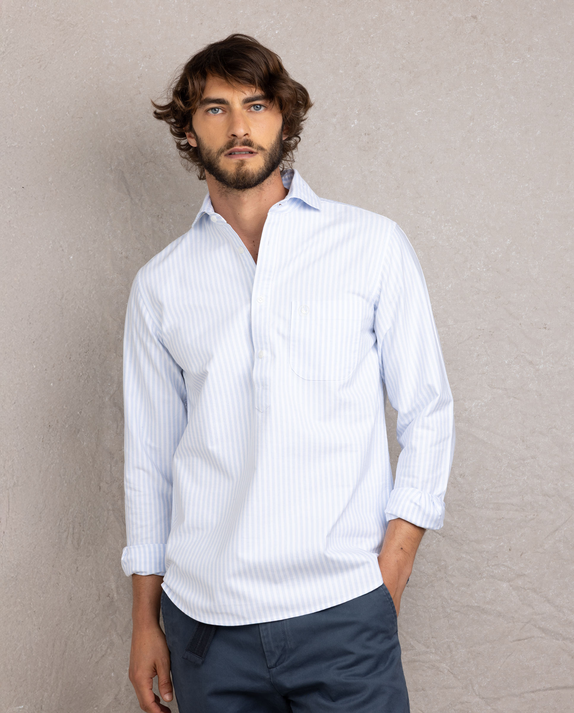Light Blue Kodak Oxford Pocket Polo Shirt
