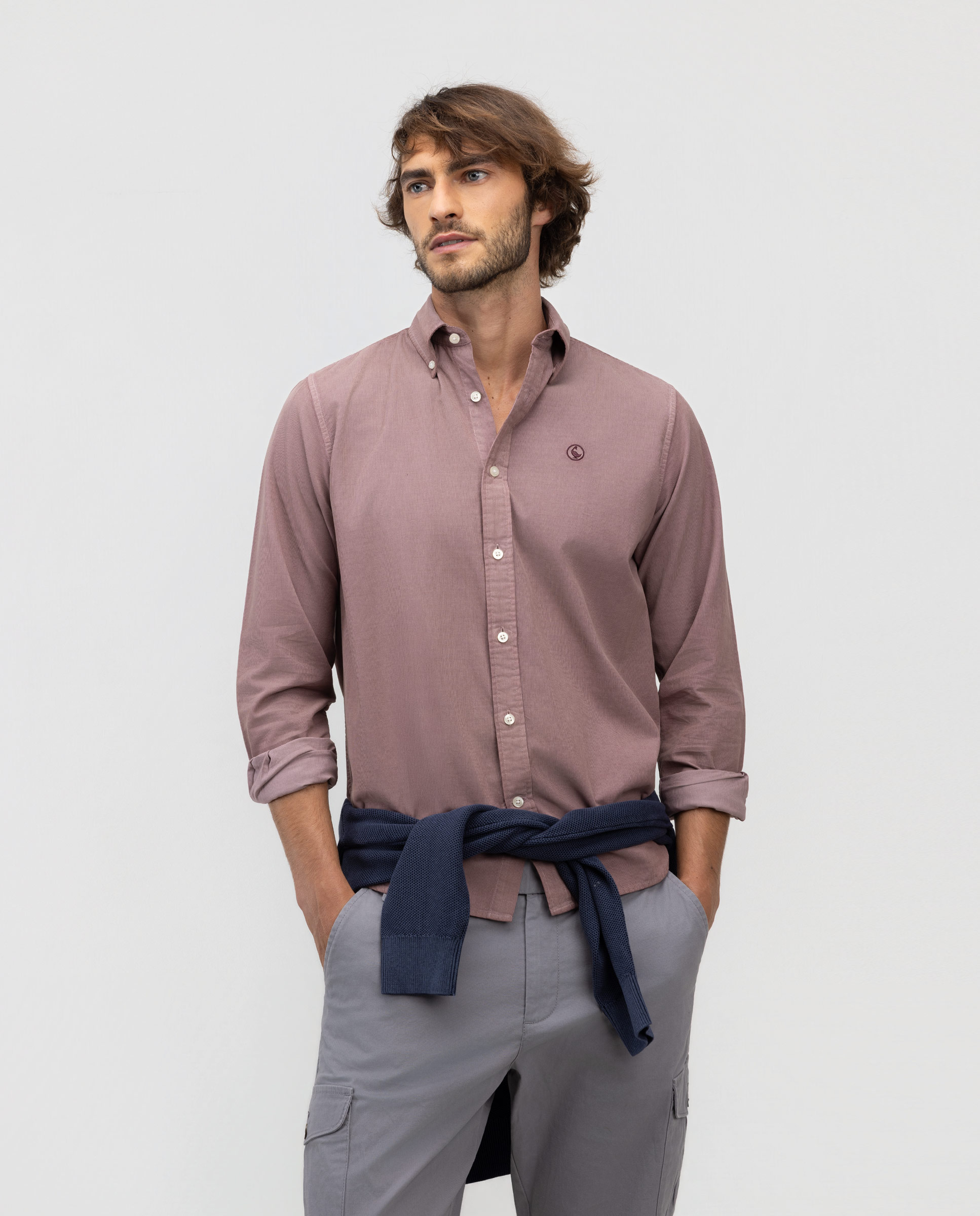 Camisa Pana Garment Dyed Button Down Rosa