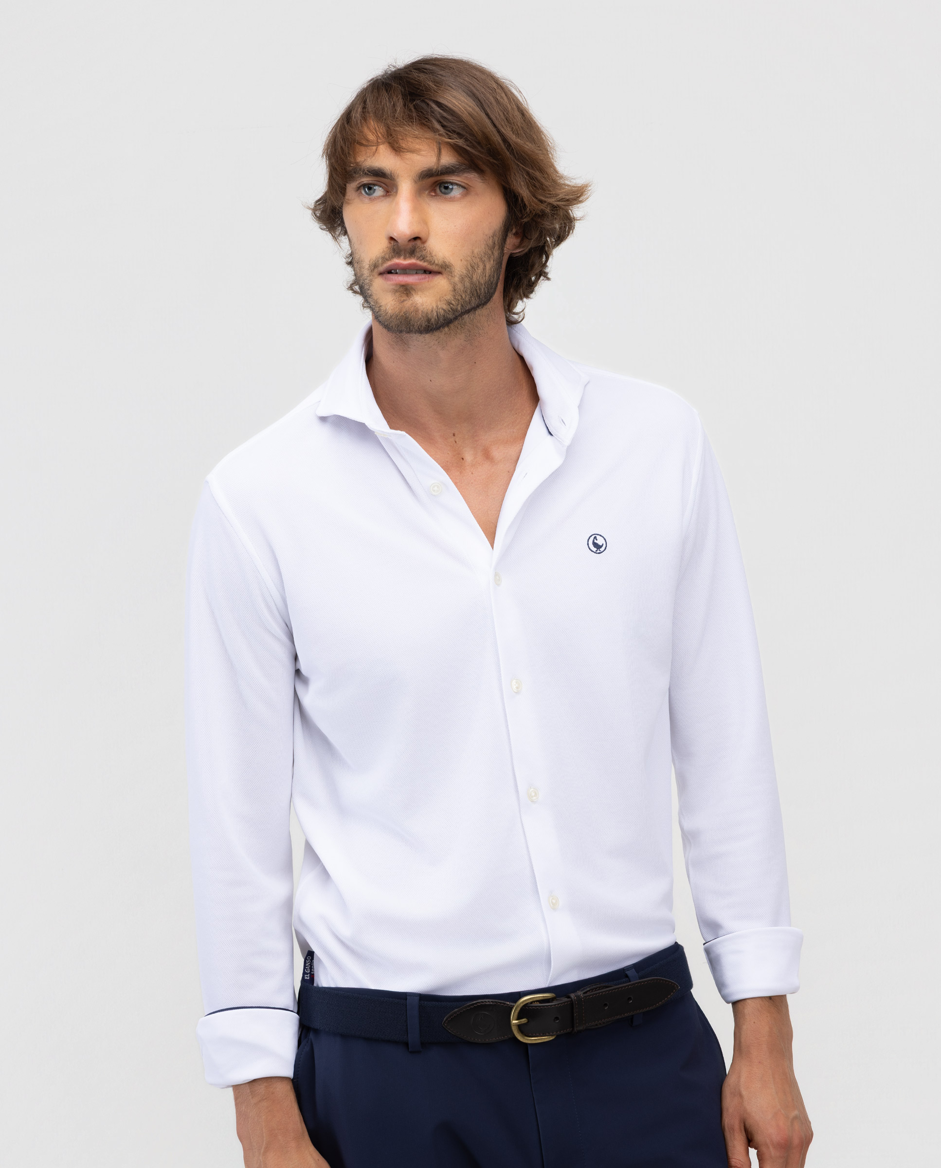 Plain White Sepia Shirt