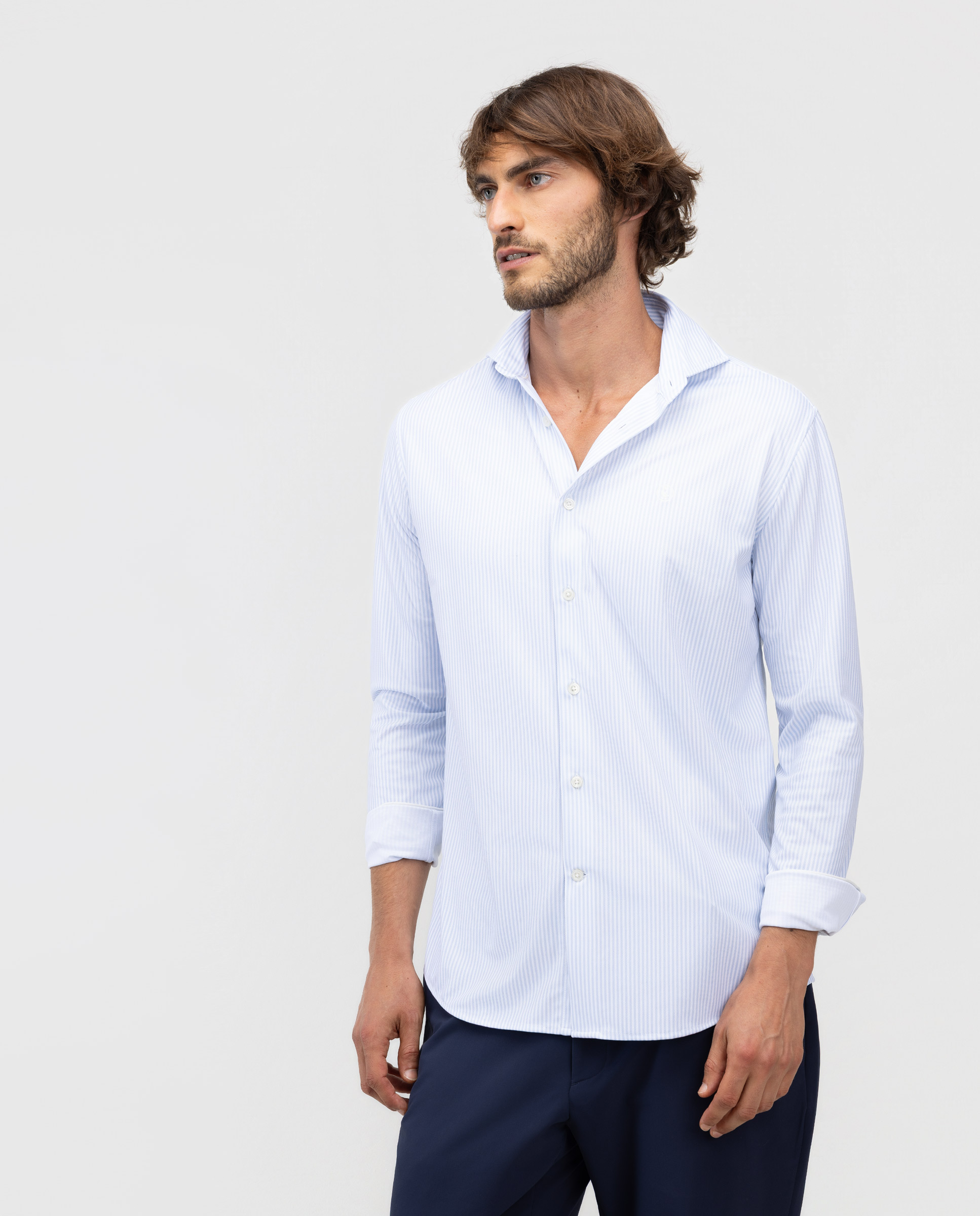 Sepiia Shirt Yale Blue Stripe