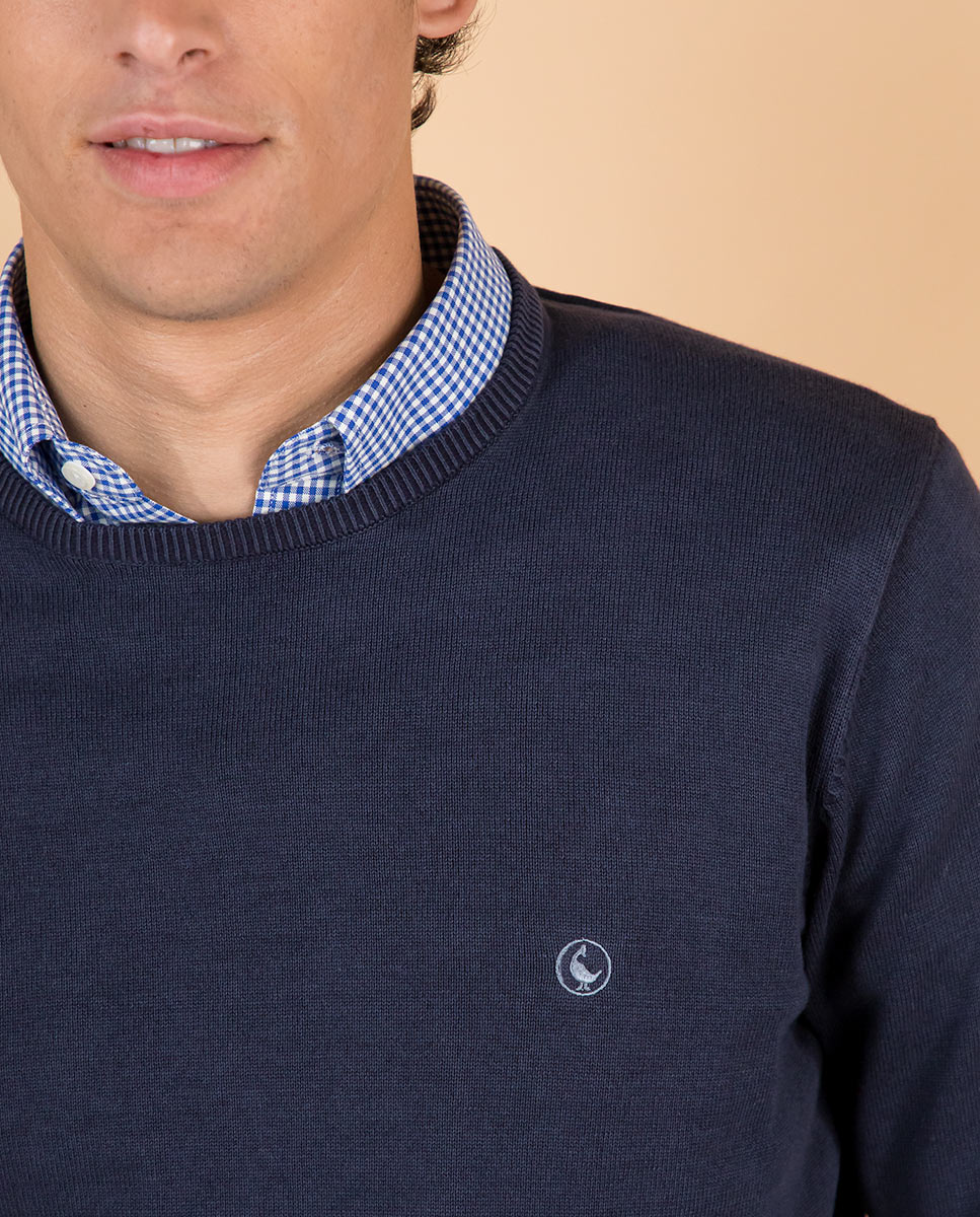 Navy Crew Neck Jumper  