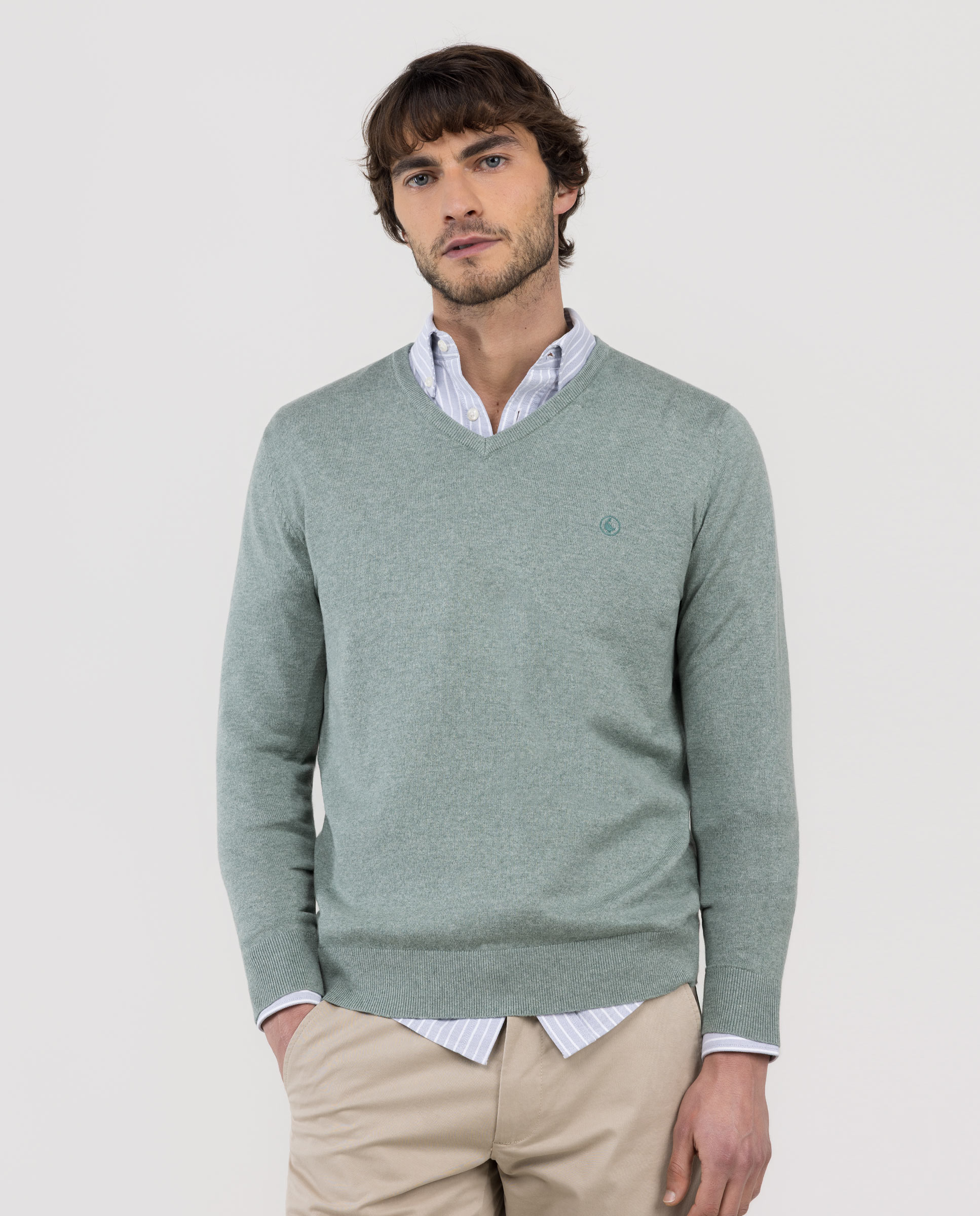 Jersey Cuello Pico Verde Menta