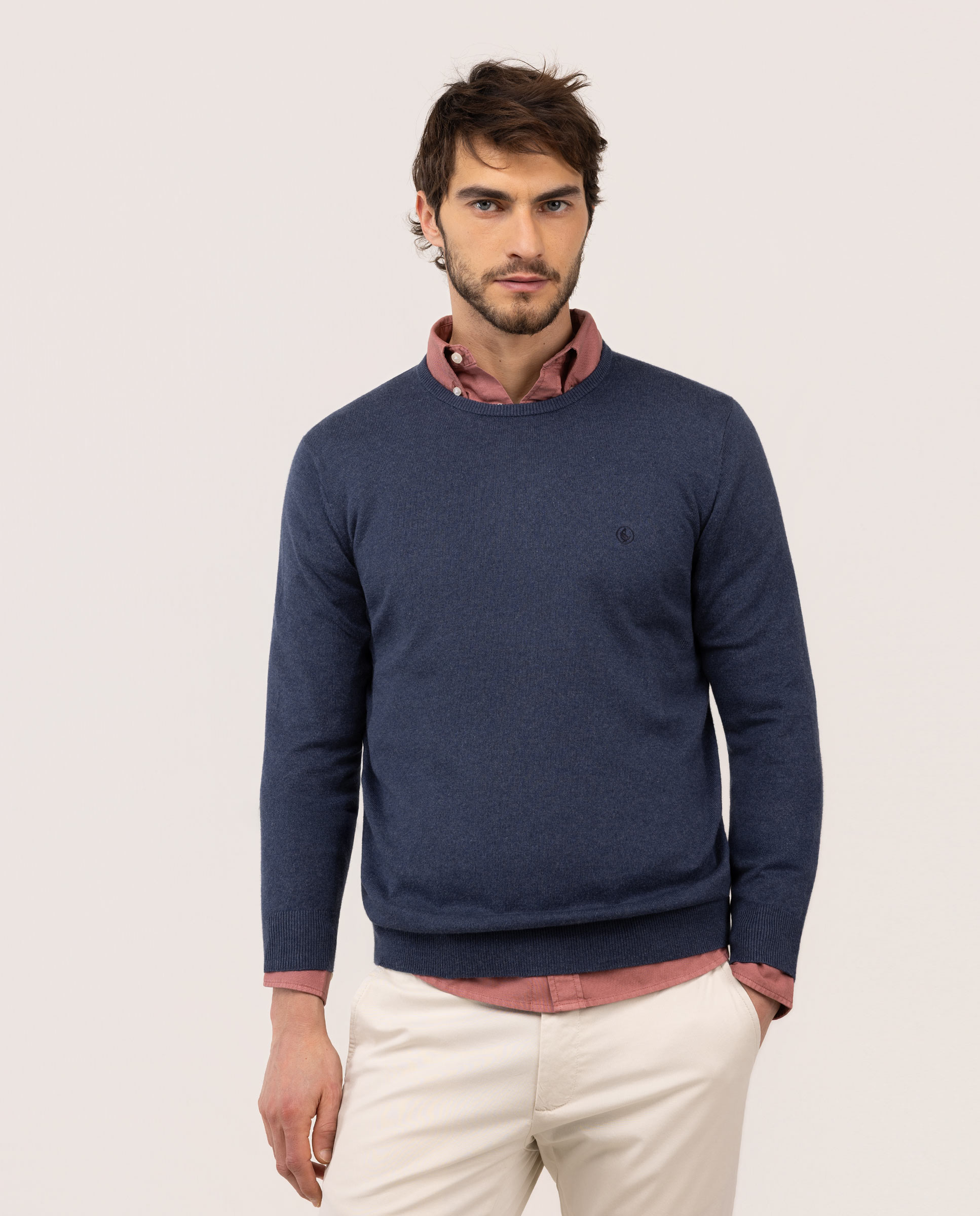 Indigo Crew Neck Sweater
