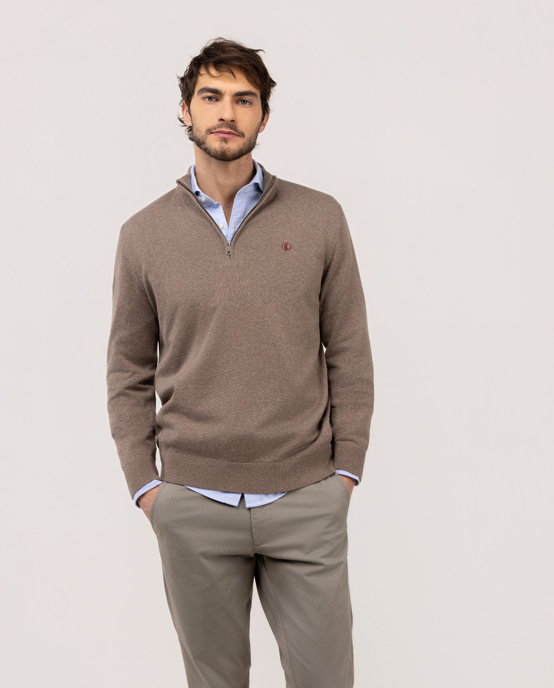 Jersey Cuello Cremallera Topo