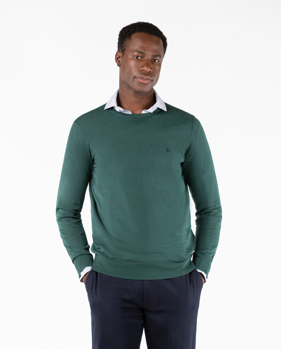 Jersey Supima Cuello Caja Verde