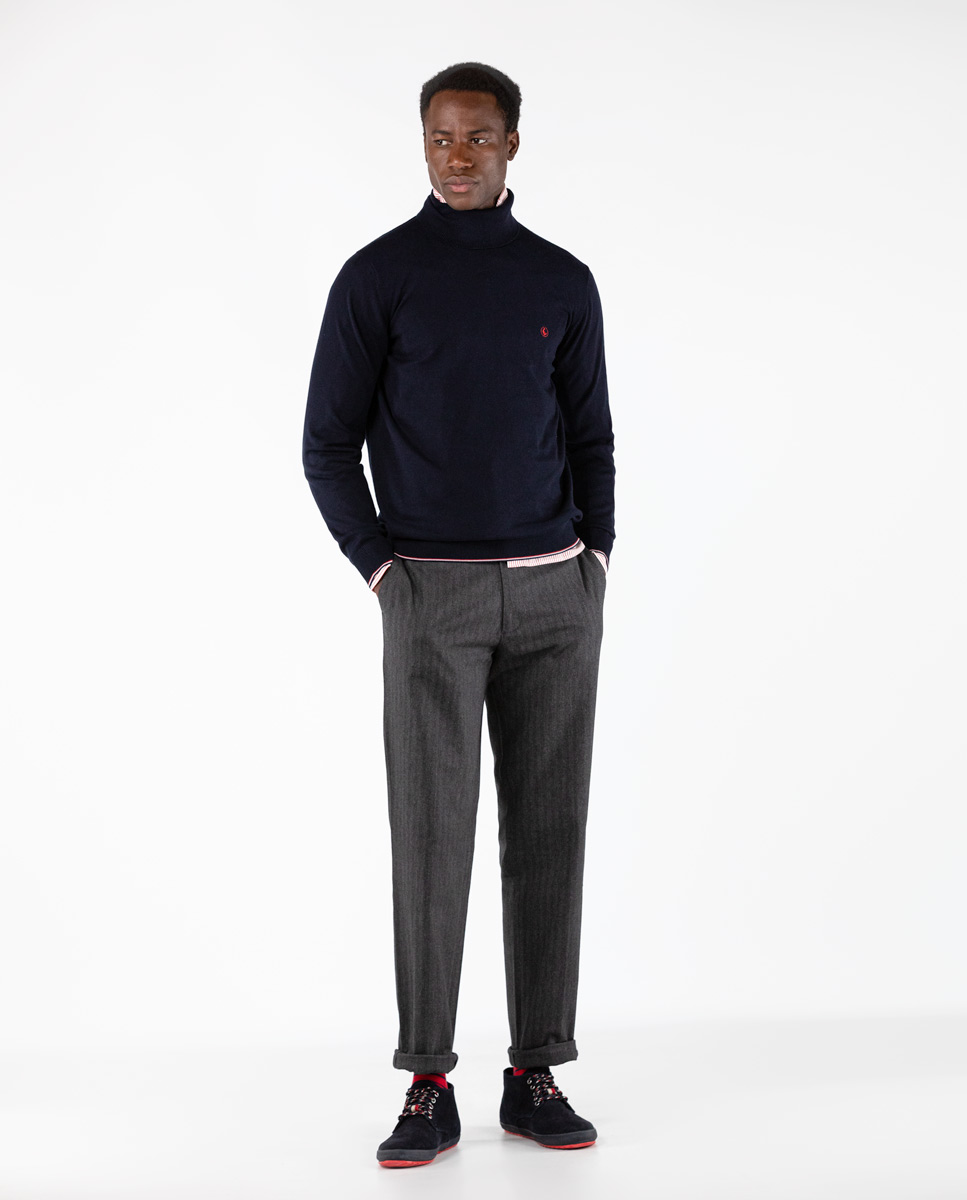 Navy Rollneck Jumper