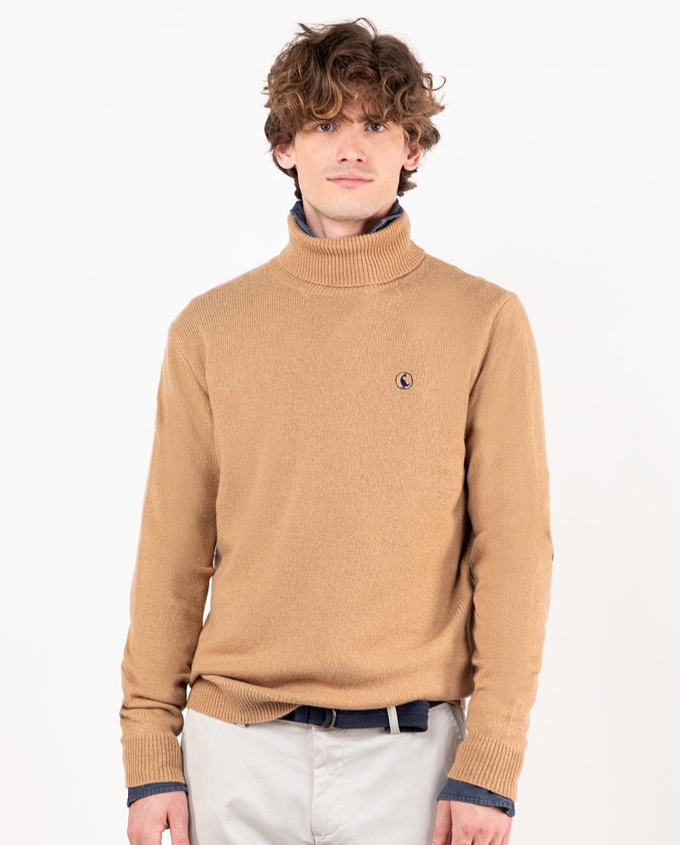 Camel Turtleneck Neck Jumper
