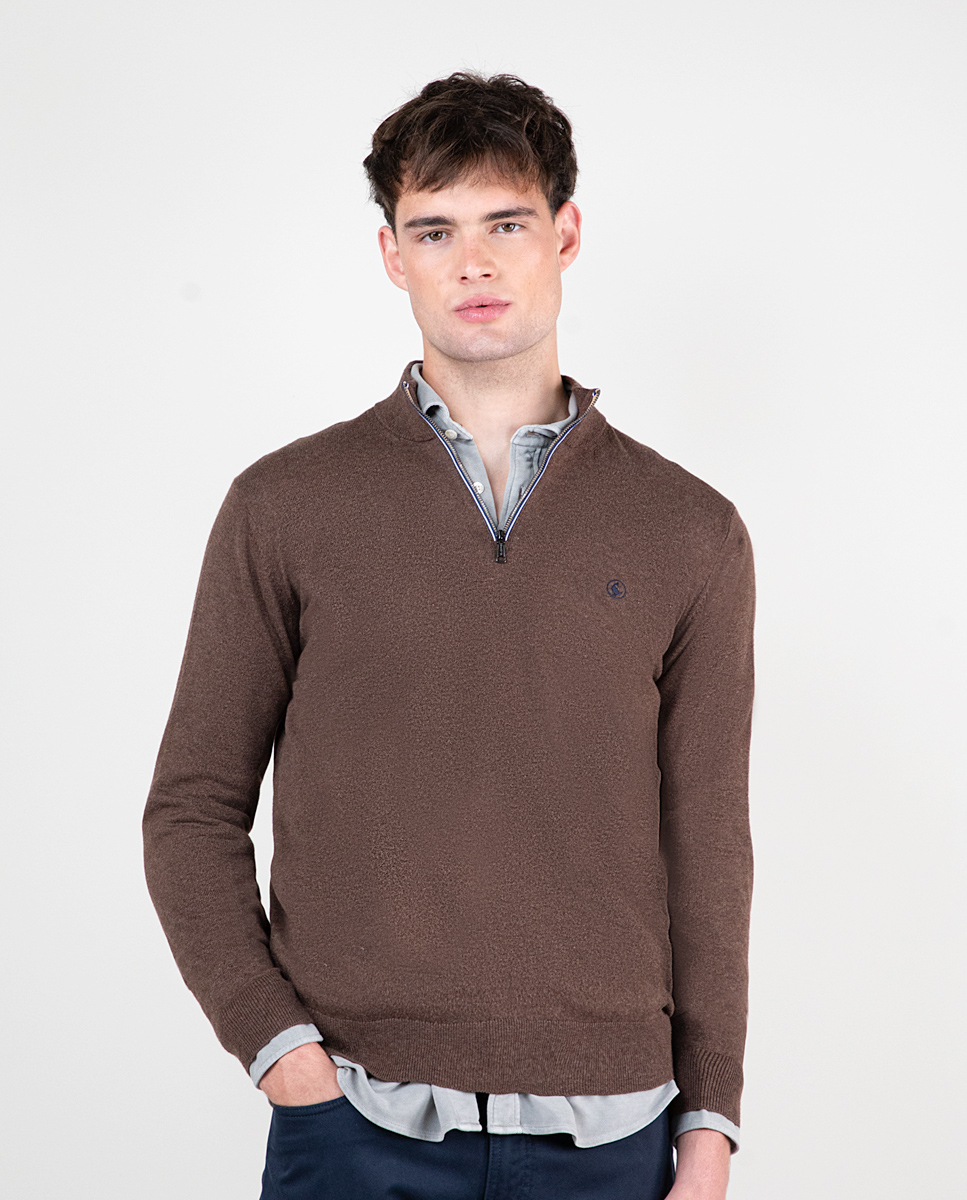 Jersey Cuello Camionero Chocolate
