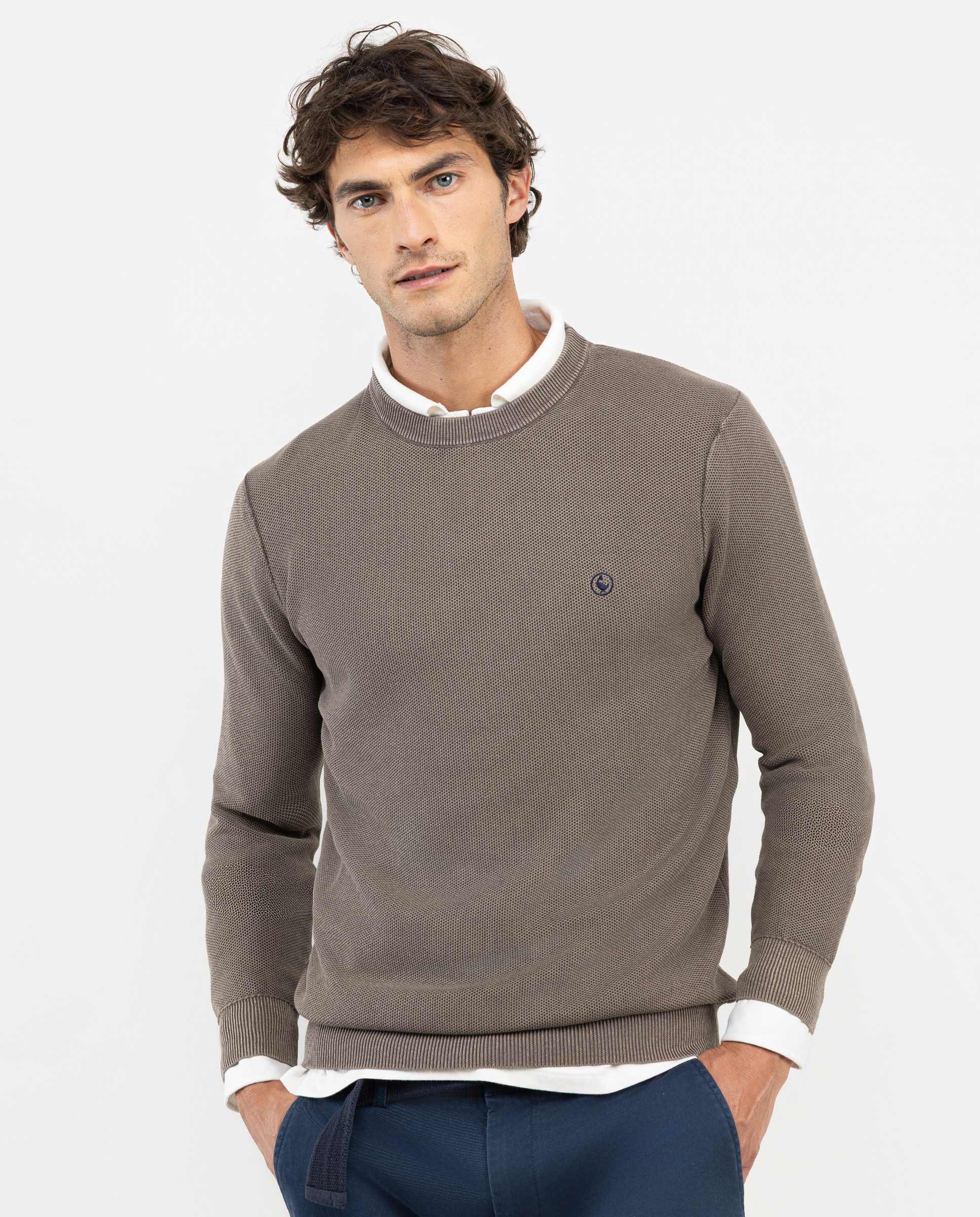 Jersey Estructura Garment Dyed Beige