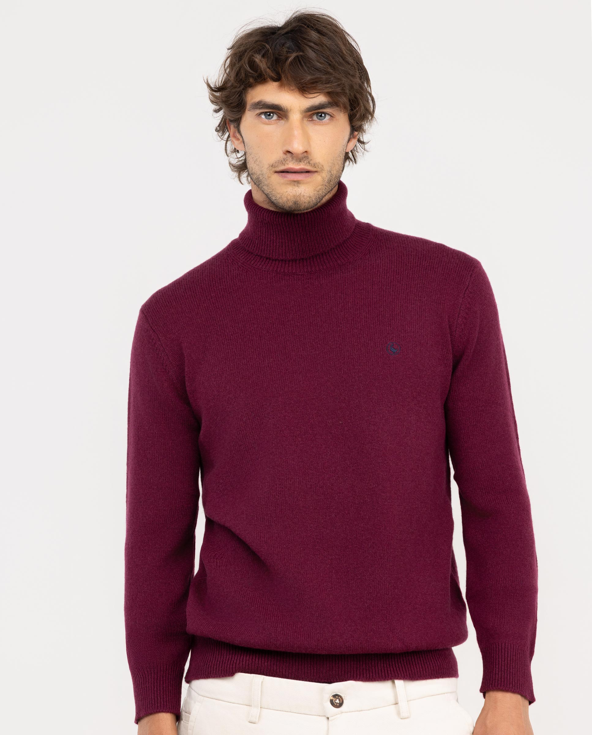 Maroon Turtleneck Jumper