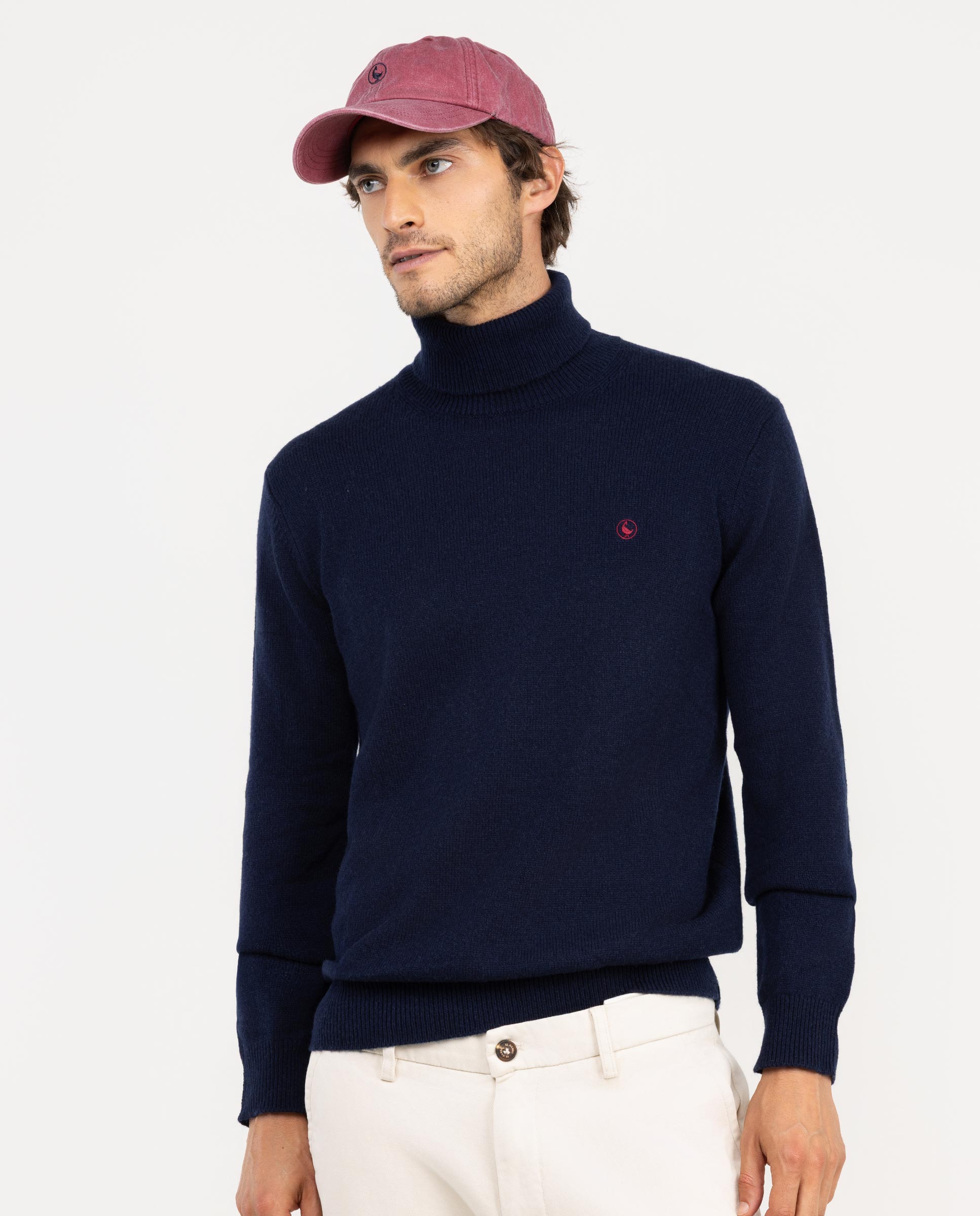 Navy Turtleneck Jumper