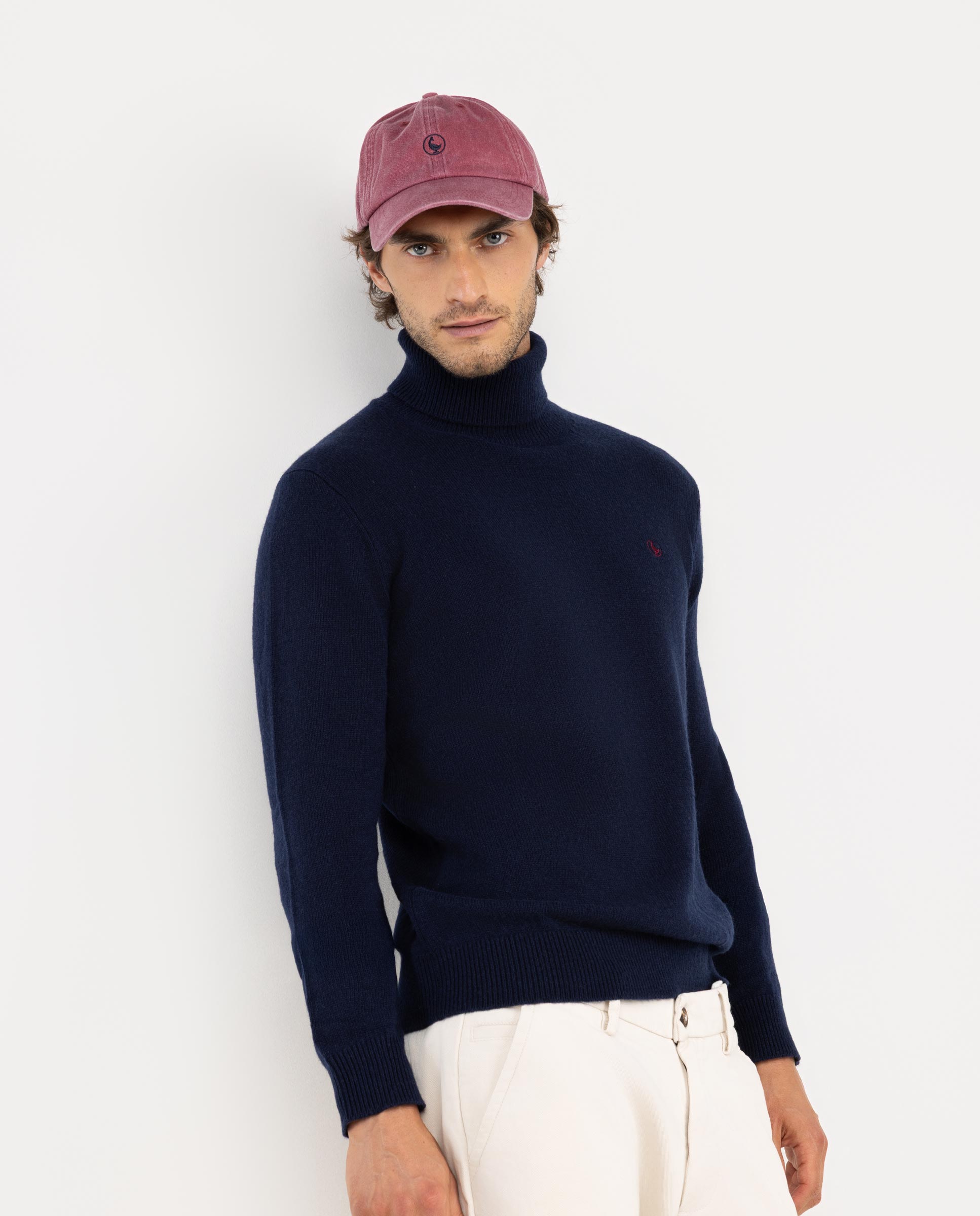 Navy Turtleneck Jumper