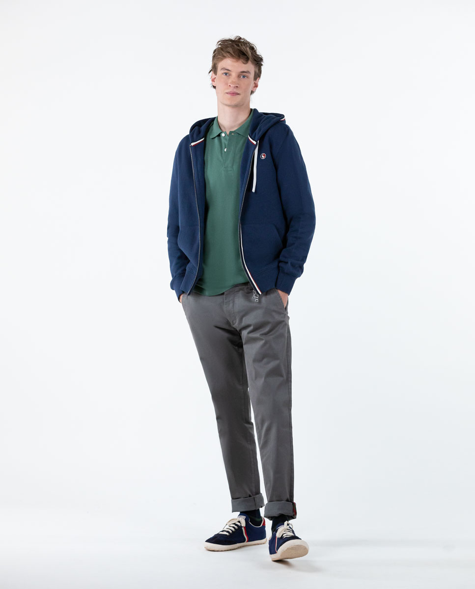 Navy Sweatshirt W Zip