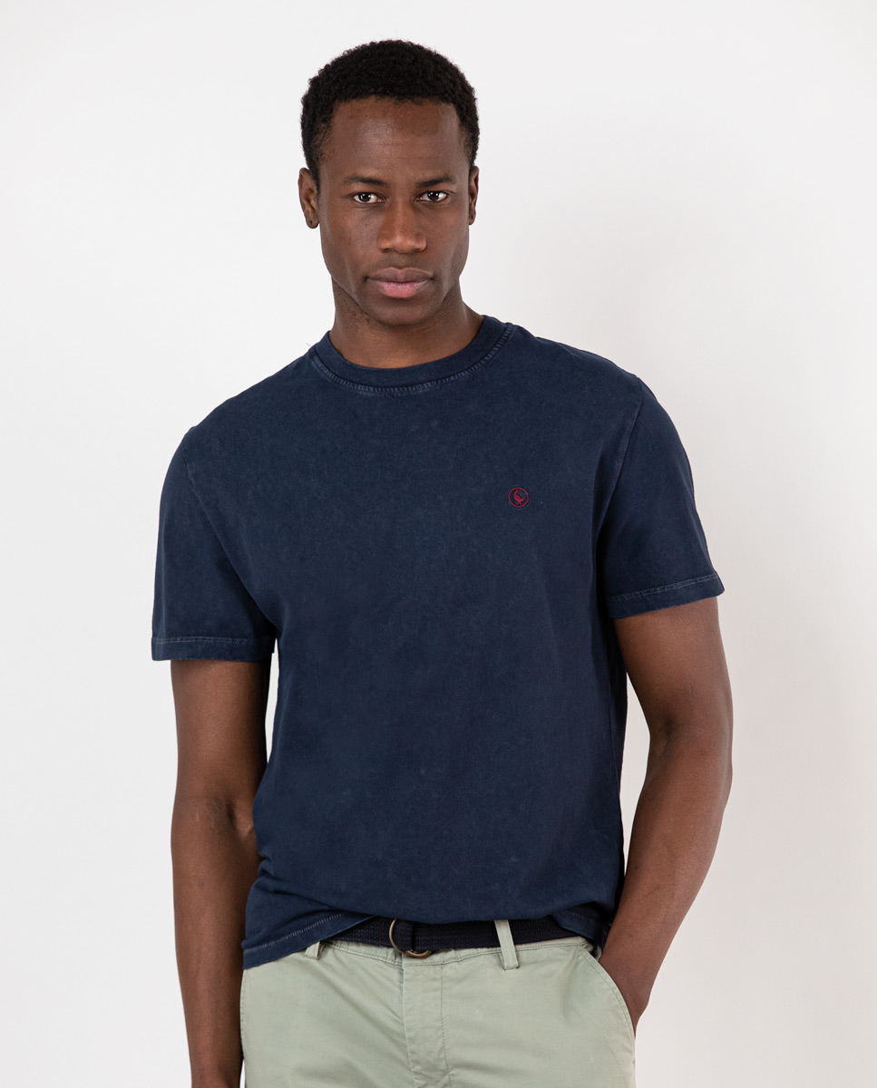 Camiseta Cuello Caja Marino