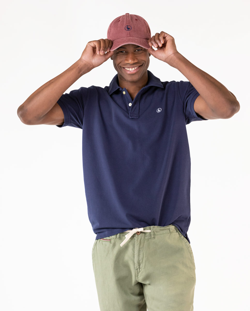 Navy Washed Polo