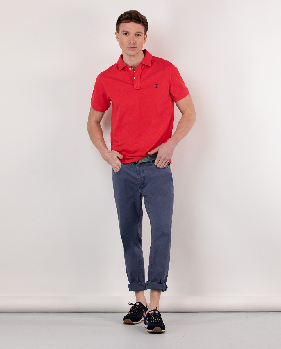 Plain Geranium Red Polo