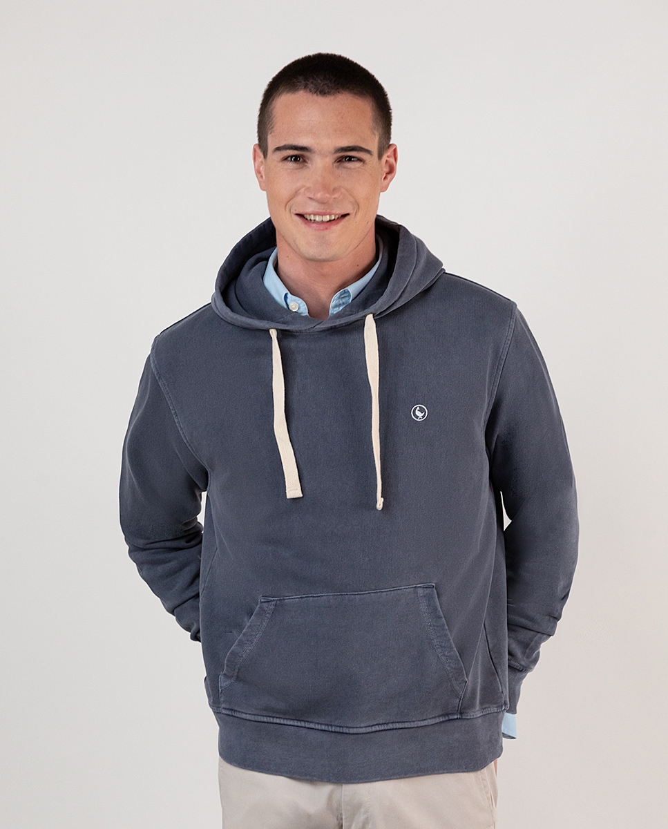 Sudadera Capucha Azul