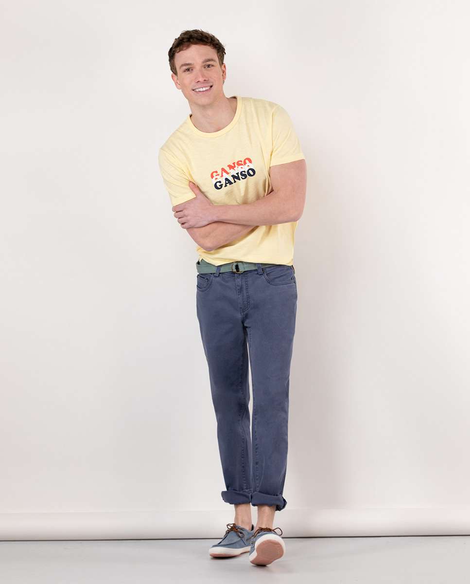 Yellow Ganso Print T-Shirt