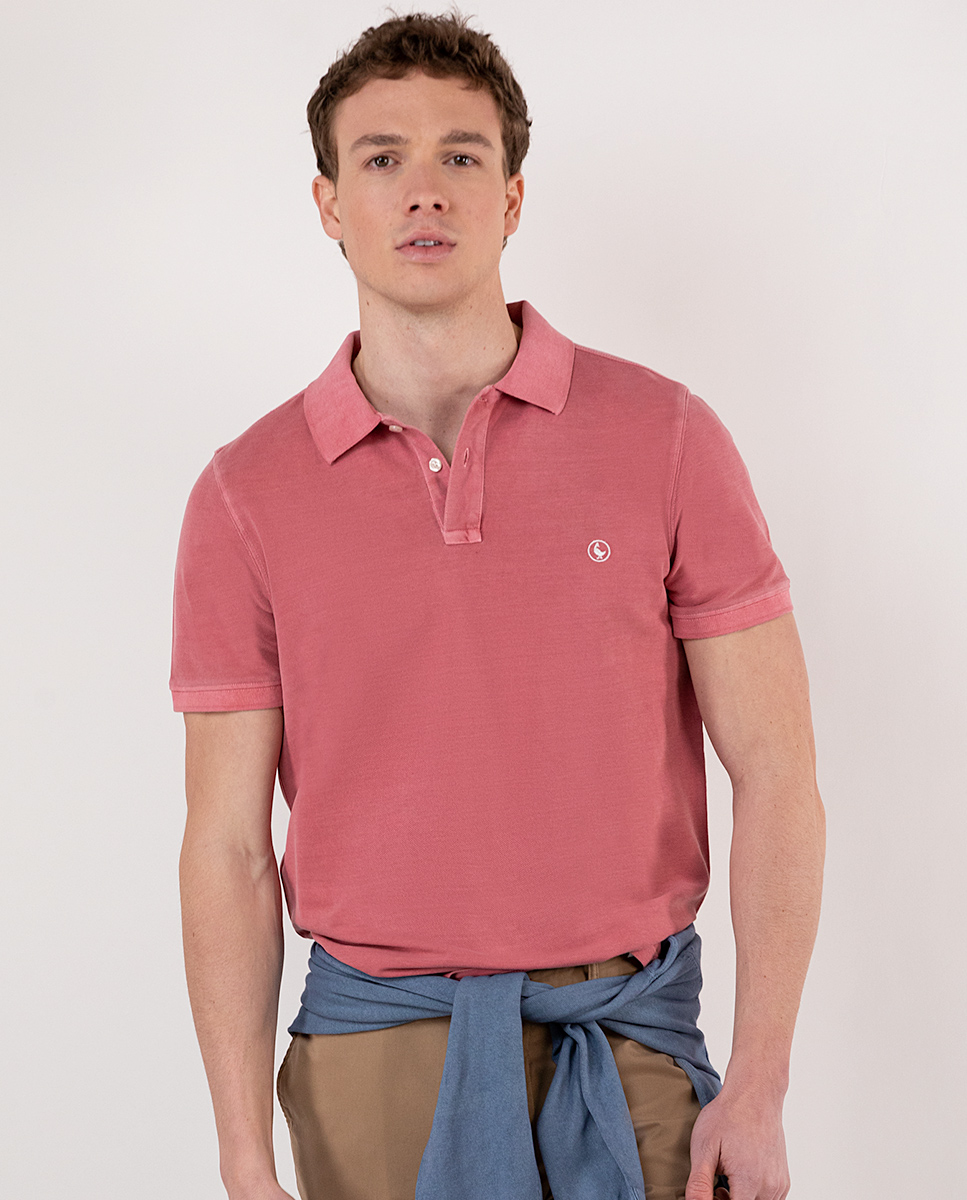 Geranium Garment Dyed Piqué Polo