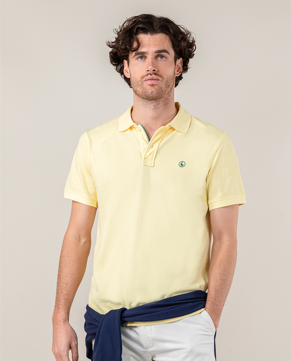 Garment Dyed Yellow Piqué Polo