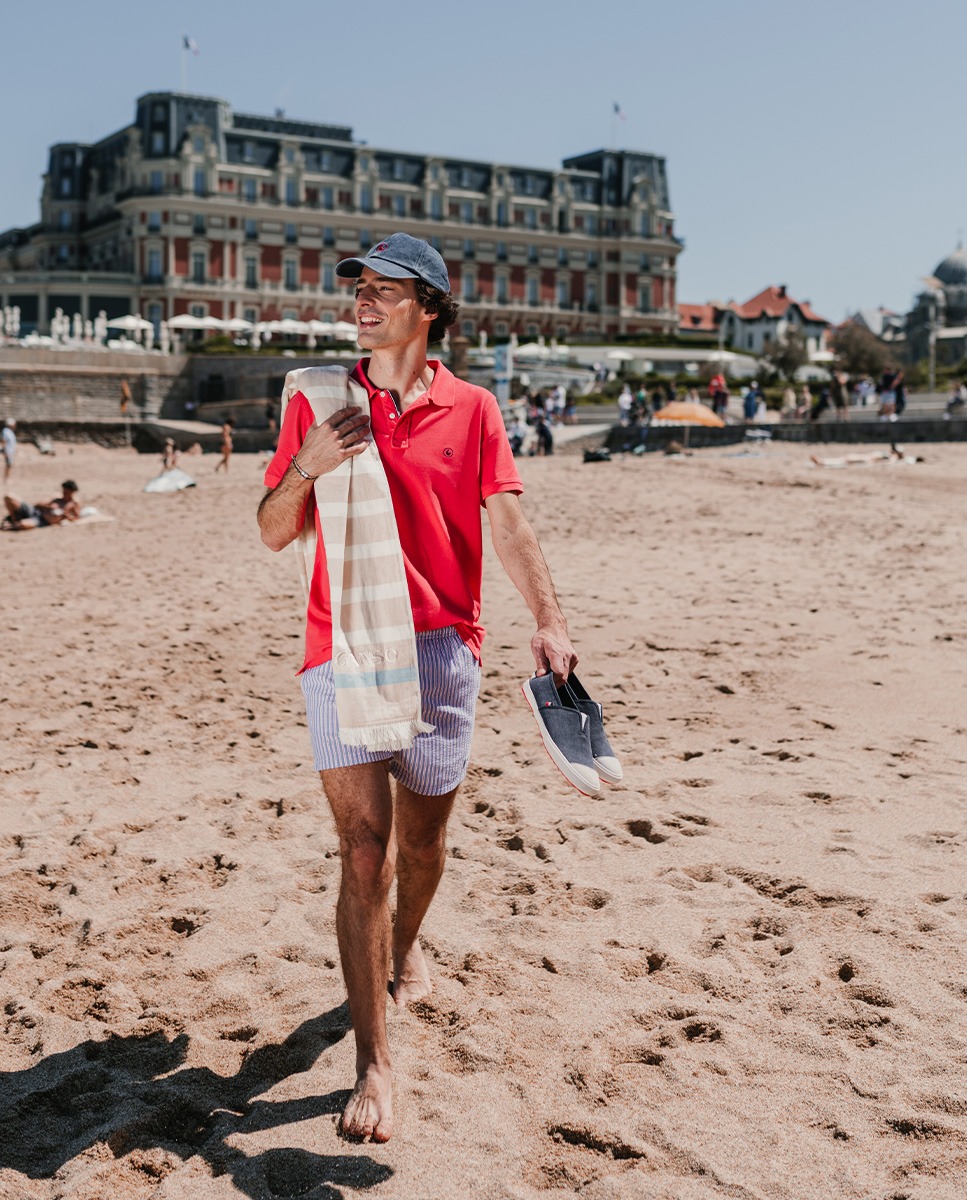 Polo Piqué Garment Dyed Rojo