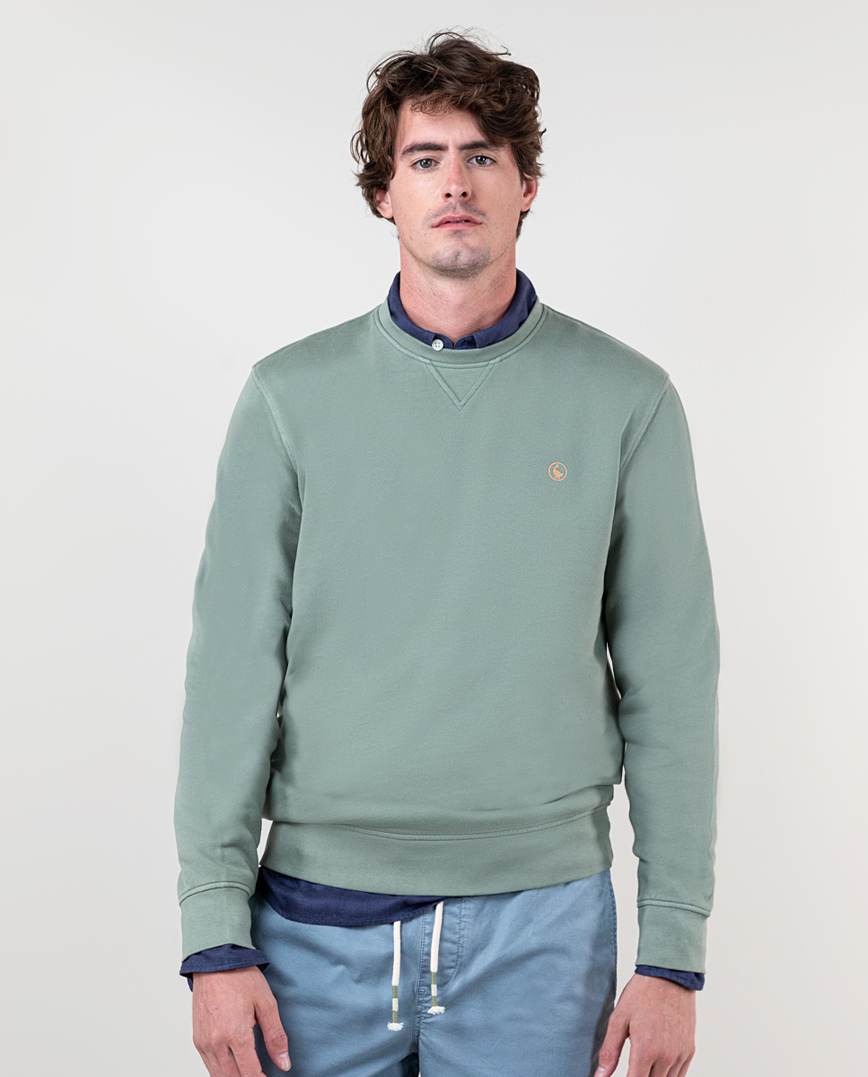 Green Crew Neck Sweatshirt