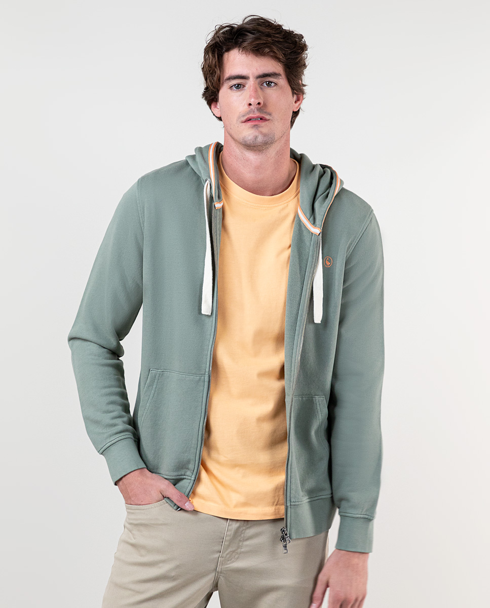 Green Zip-Up Hoodie