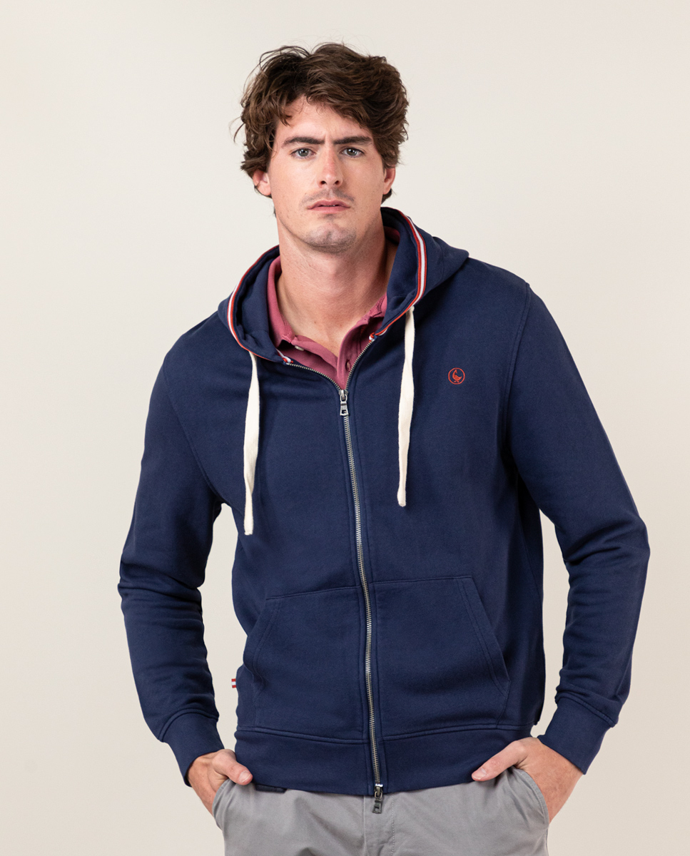 Navy Zip-Up Hoodie