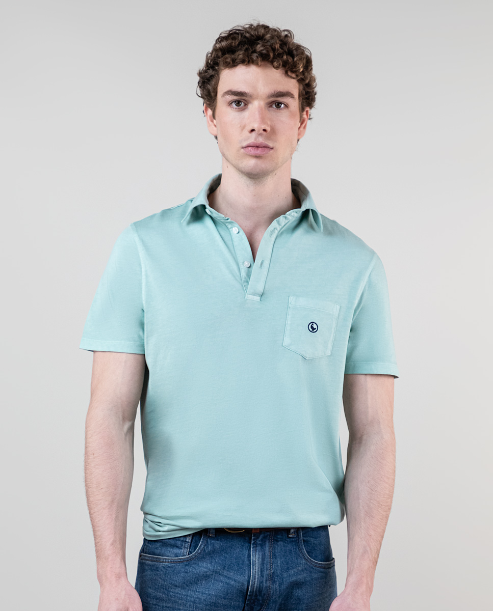 Polo Slub Jersey Verde