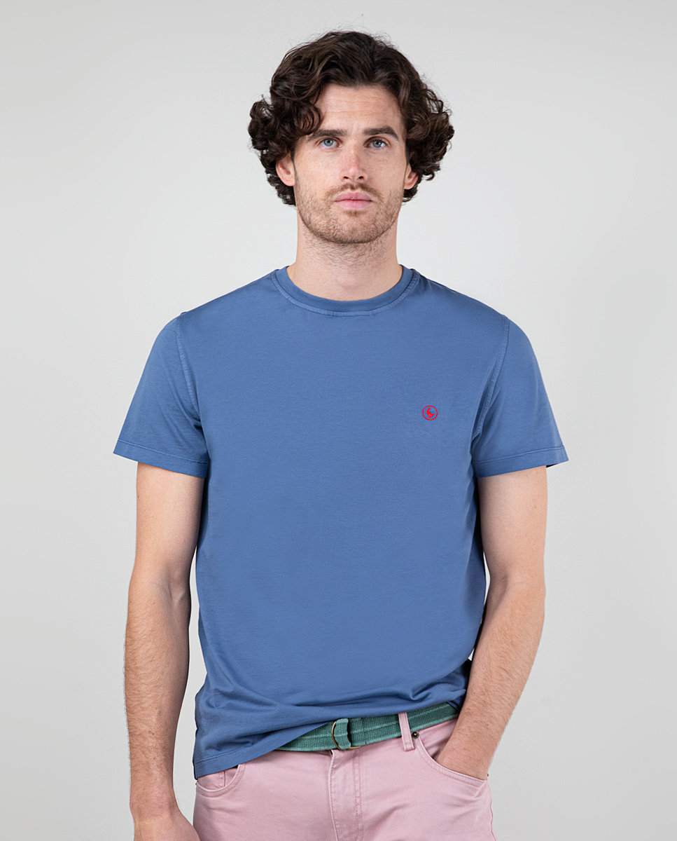 Blue Garment Dyed T-Shirt