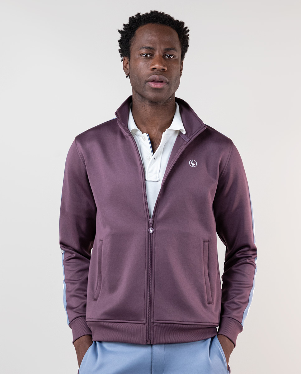 Sudadera Track Retro Berenjena