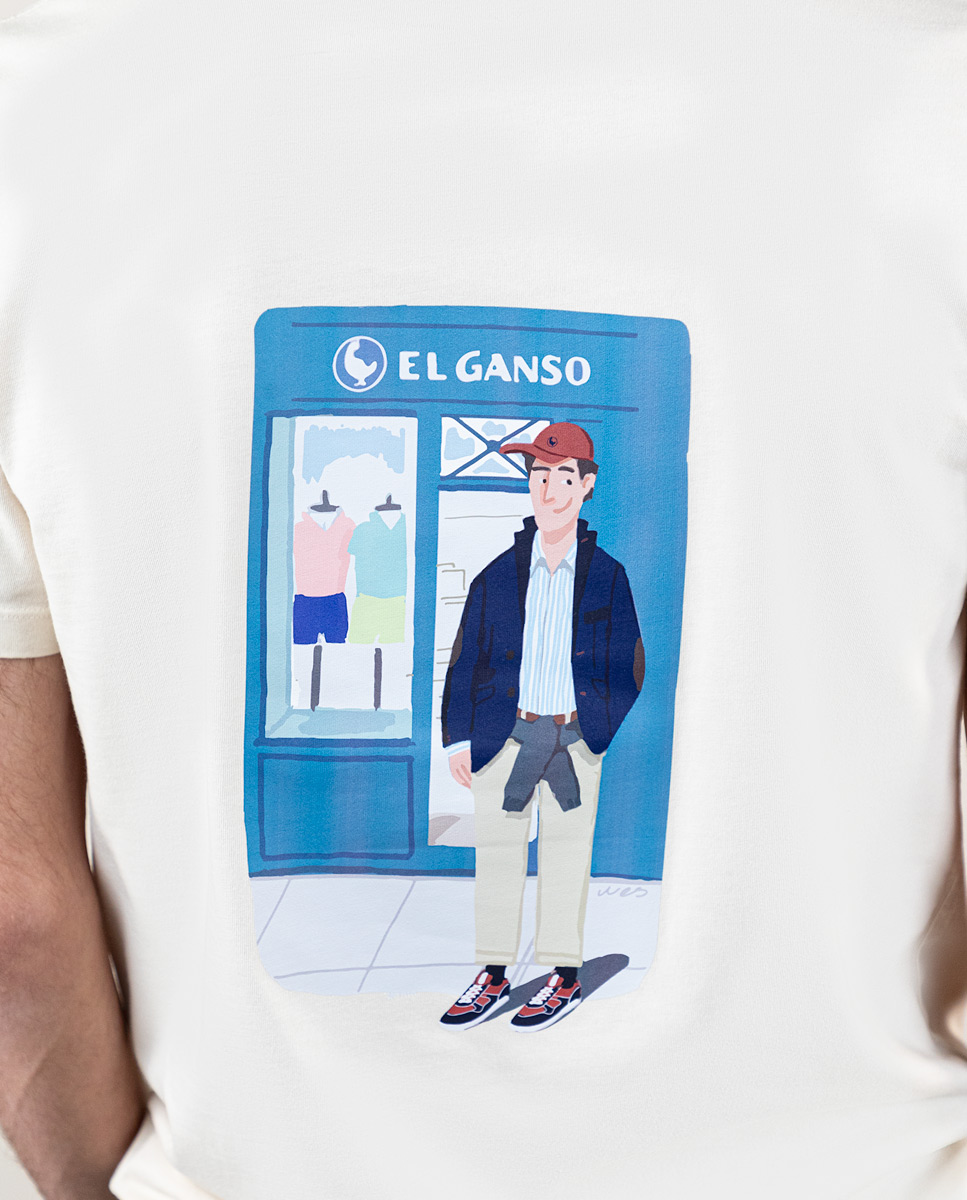 Garment Dyed White Wes Robinson T-shirt