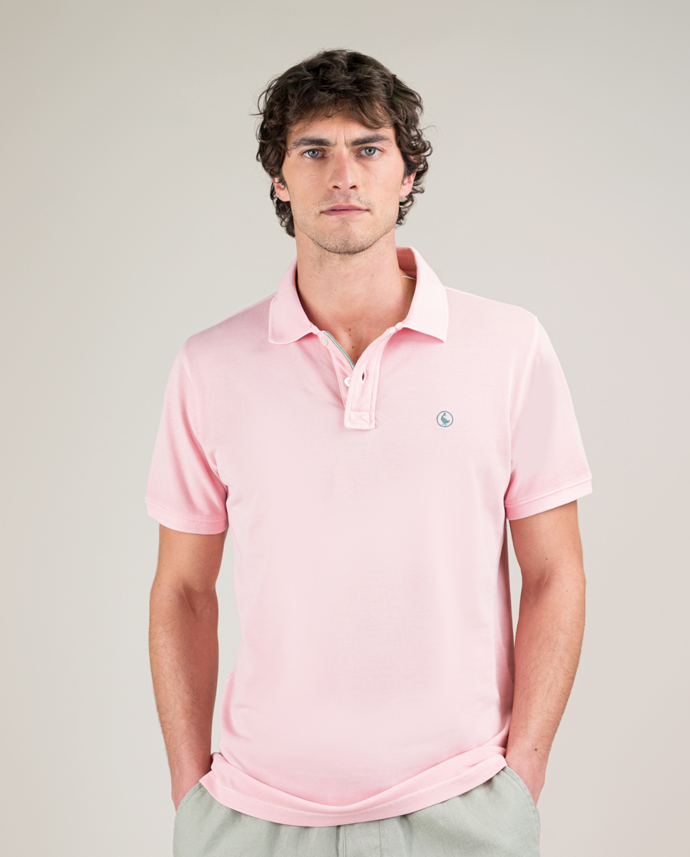 Pink Garment Dyed Piqué Polo