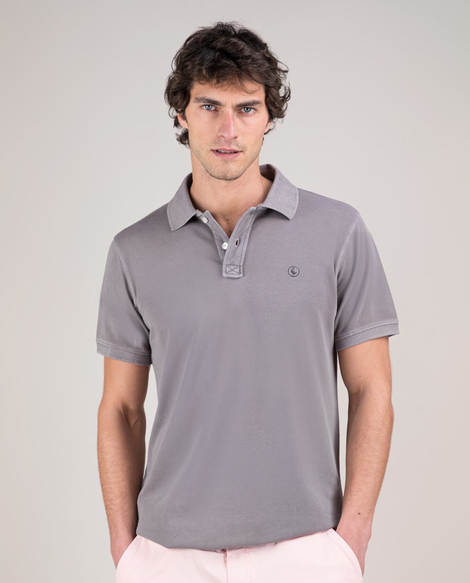 Polo Piqué Pigment Dyed Gris